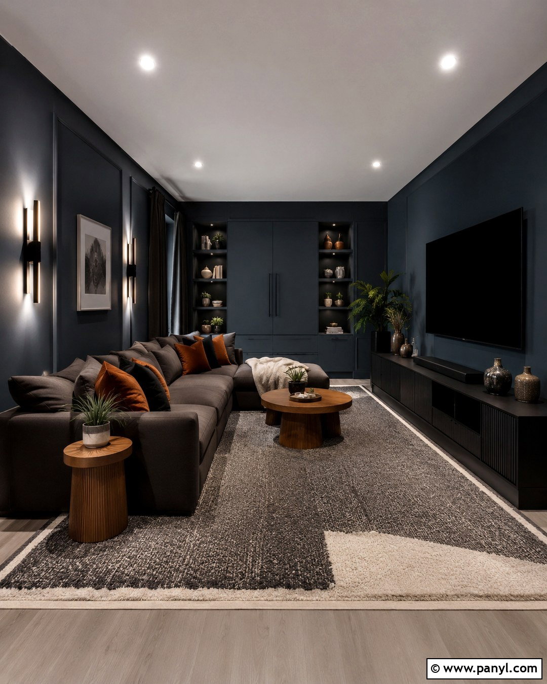 Dark Blue Grey Media Room Walls - 20 Dark Blue Grey Walls
