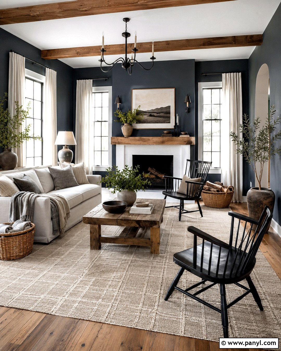 Dark Blue Grey Modern Farmhouse Walls - 20 Dark Blue Grey Walls