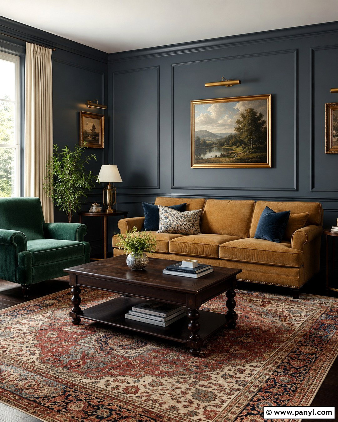 Dark Blue Grey Paneled Walls - 20 Dark Blue Grey Walls