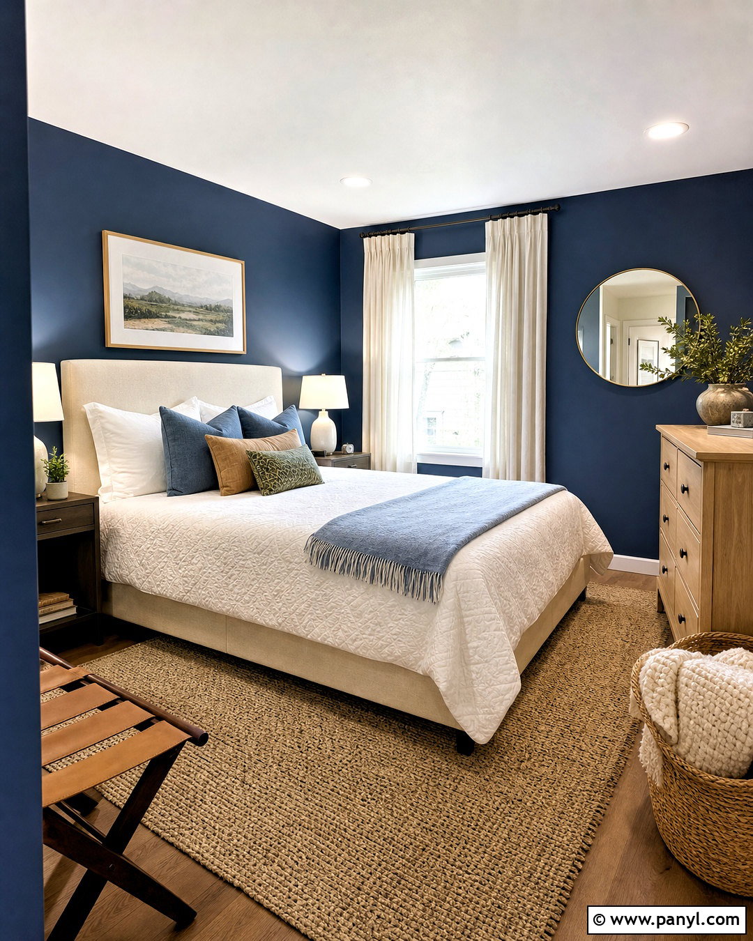 Dark Blue Guest Bedroom - 20 dark blue walls bedroom ideas