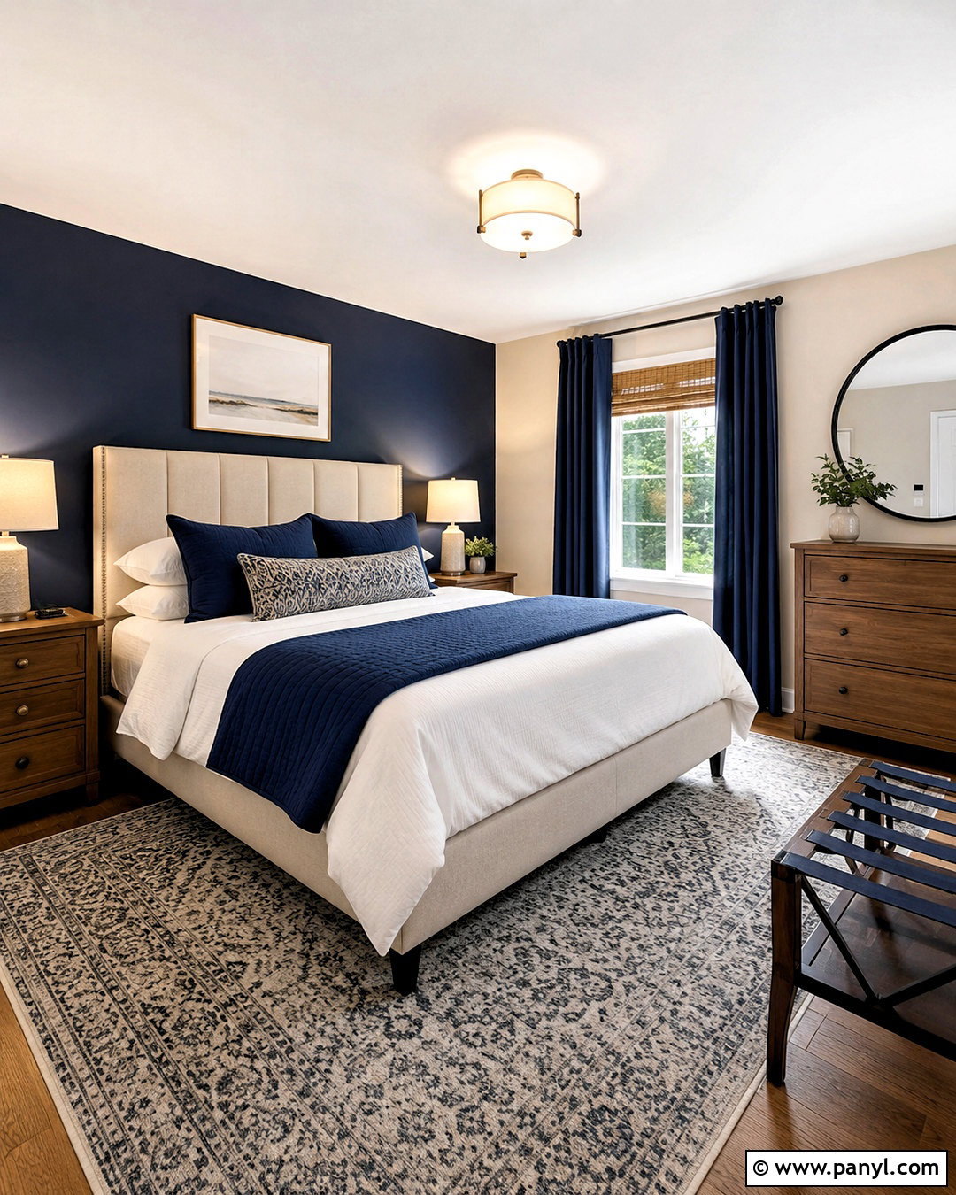 Dark Blue Guest Bedroom - 20 dark blue bedroom ideas