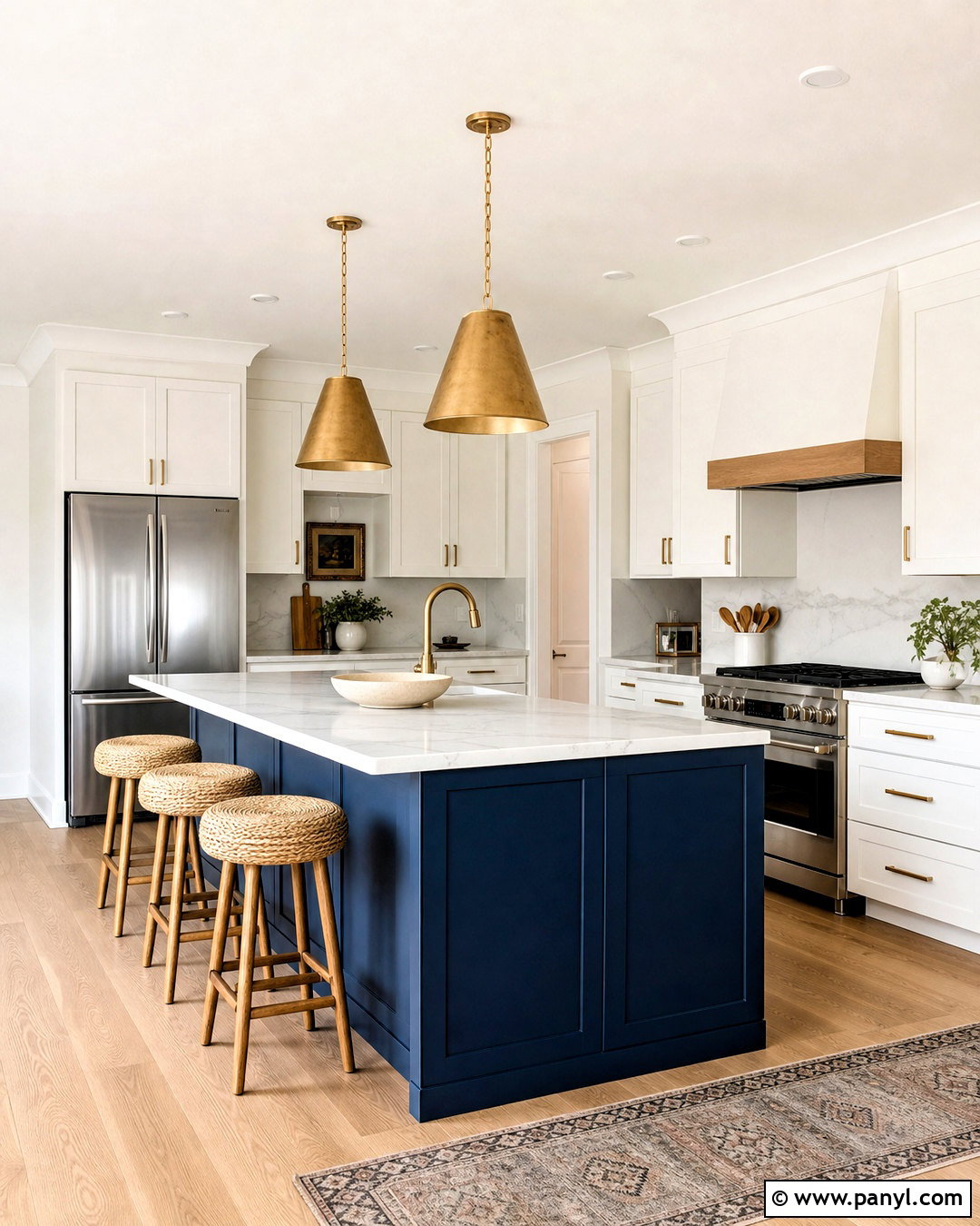 Dark Blue Kitchen Island With White Cabinets - 20 dark blue kitchen ideas
