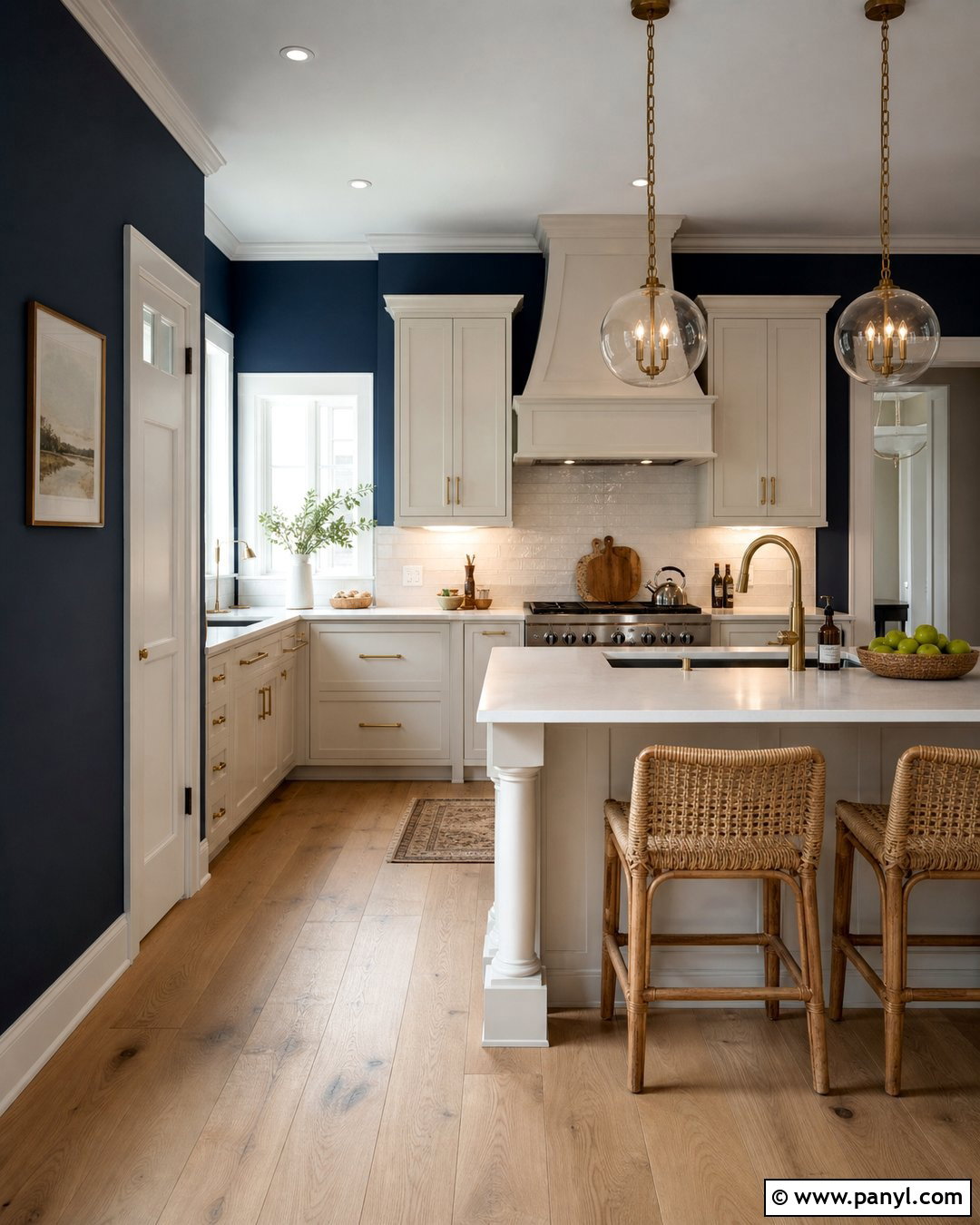 Dark Blue Kitchen Walls In Low Light - 35 dark blue kitchen walls