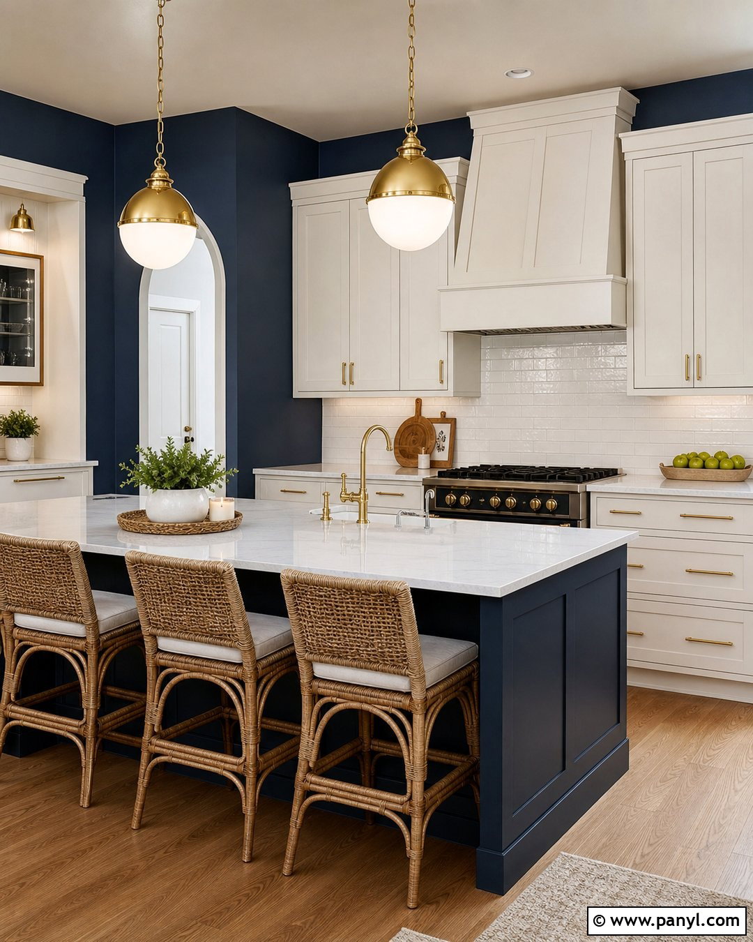 Dark Blue Kitchen Walls With White Cabinets - 35 dark blue kitchen walls