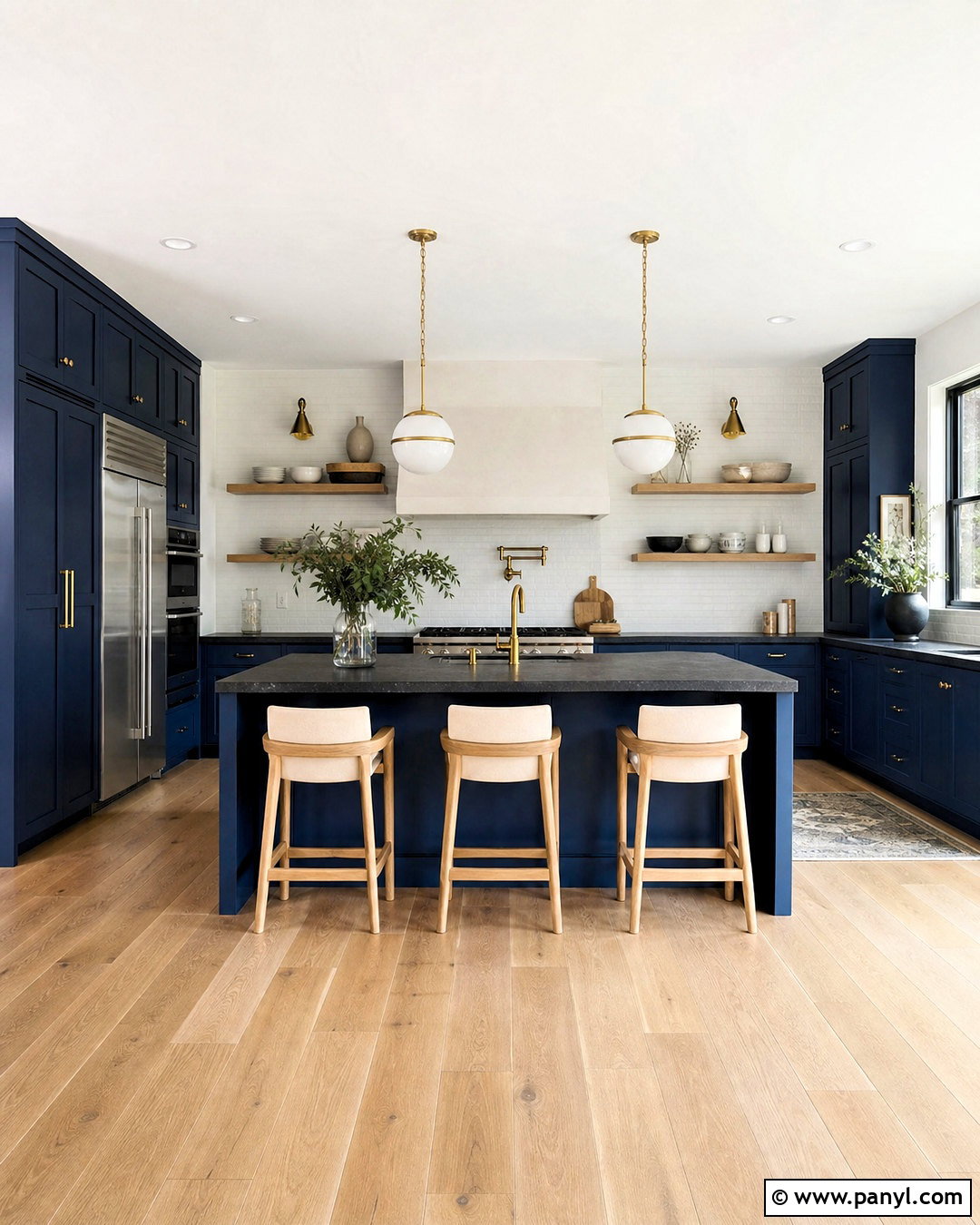Dark Blue Kitchen With Black Countertops - 20 dark blue kitchen ideas