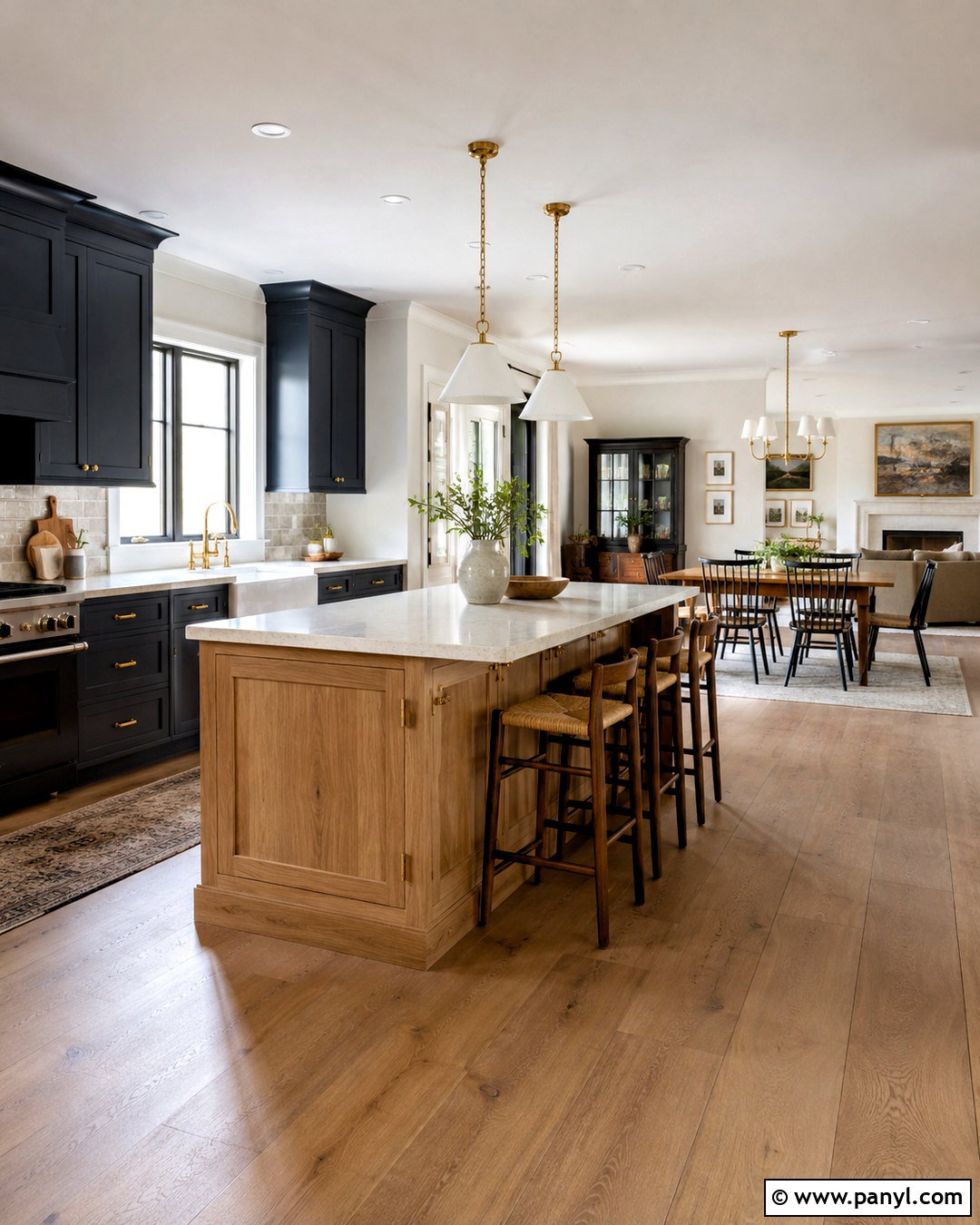 Dark Blue Kitchen With Oak Island - 20 dark blue kitchens