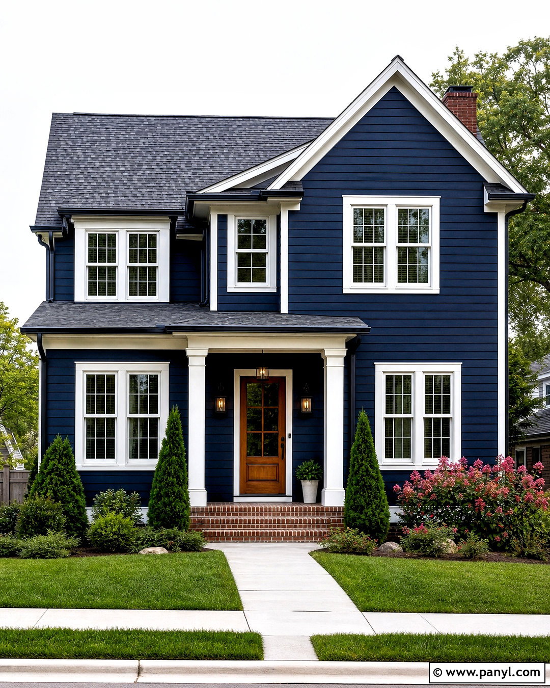 Dark Blue Lap Siding Exterior - 20 dark blue home exterior ideas