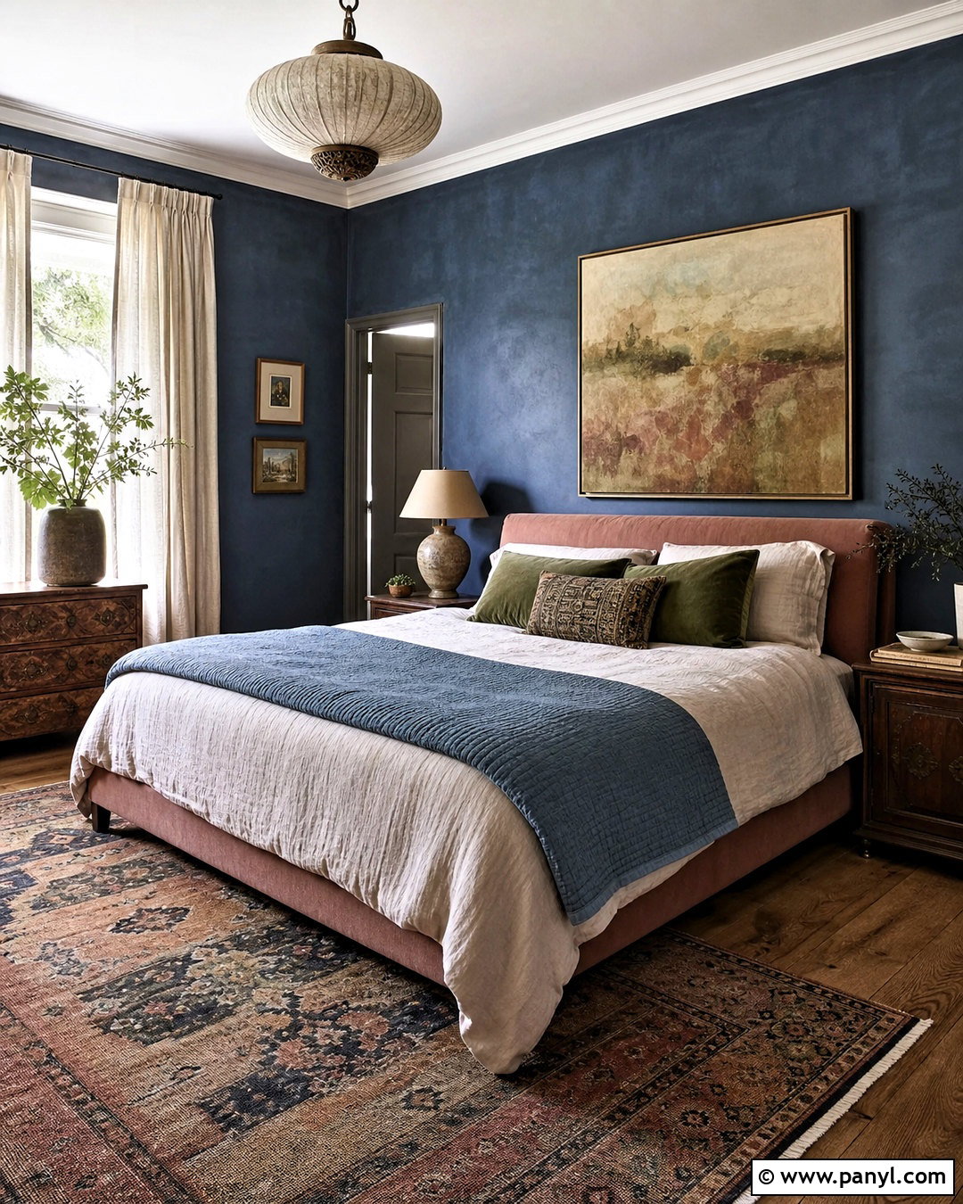 Dark Blue Limewash Bedroom Walls - 20 dark blue bedroom walls