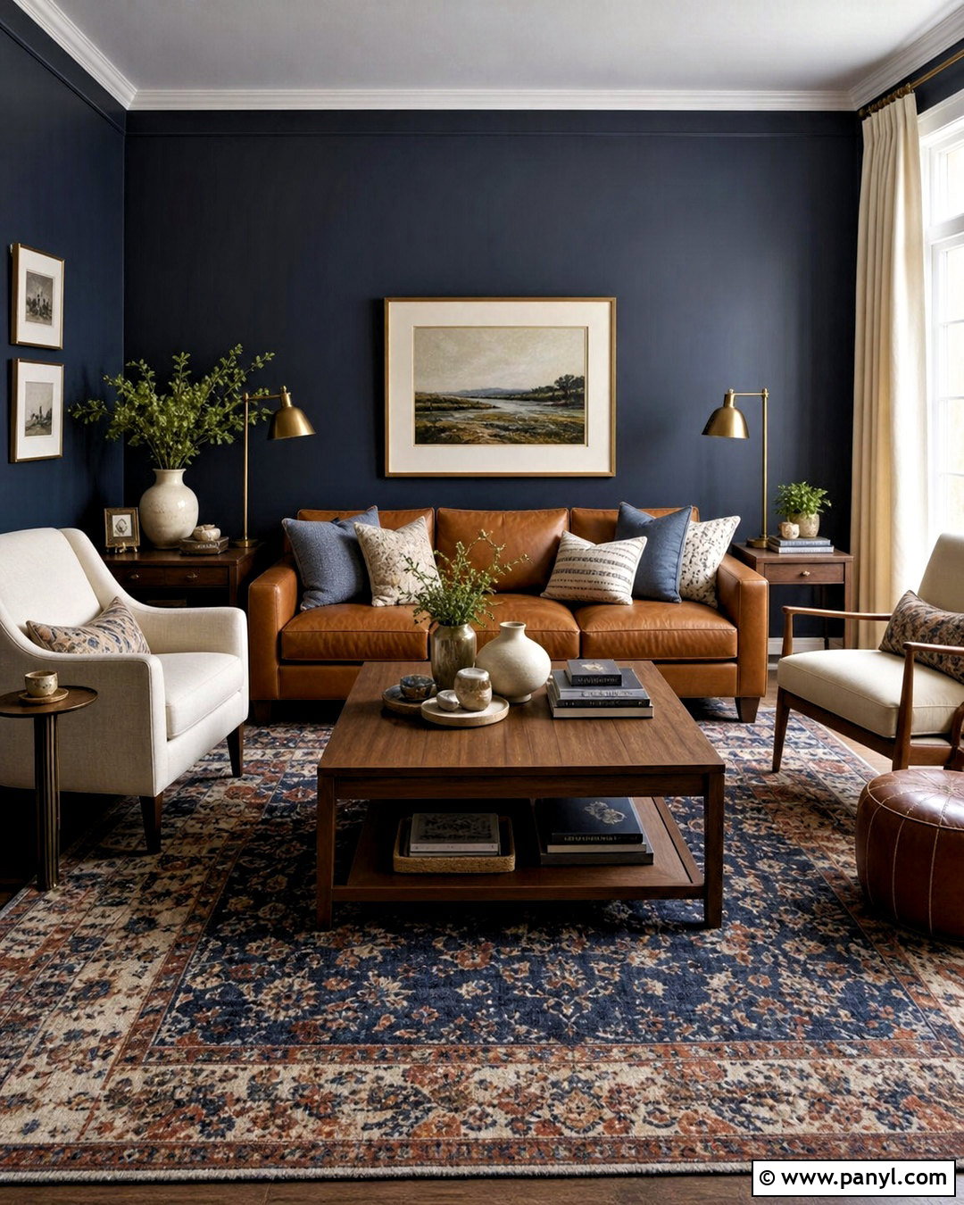 Dark Blue Living Room - 20 living room inspiration ideas