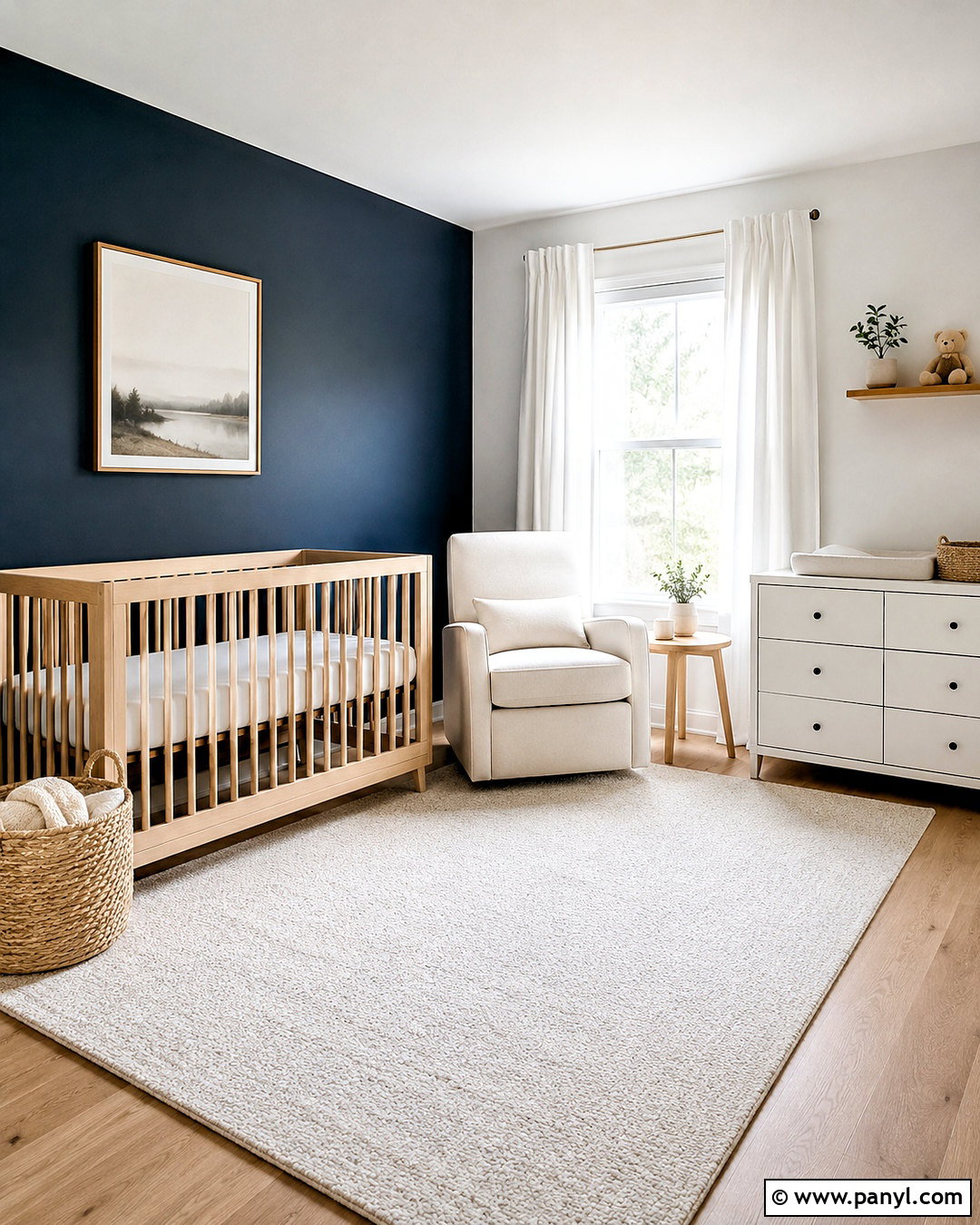 Dark Blue Minimalist Nursery - 20 dark blue nursery ideas