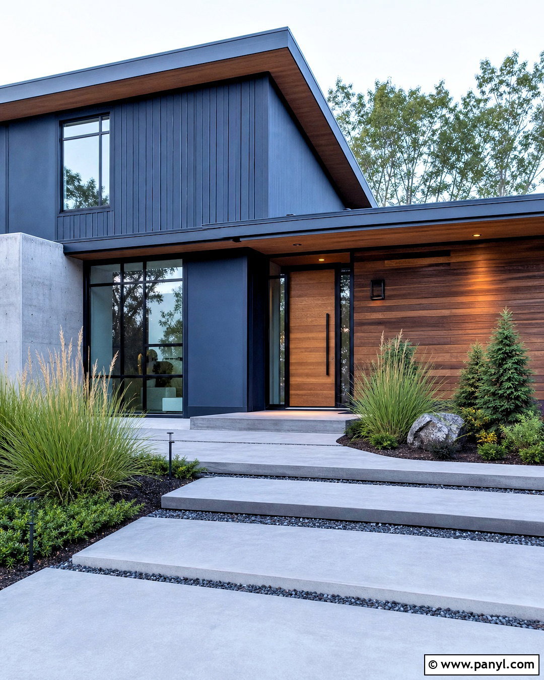 Dark Blue Modern House Exterior - 20 dark blue home exterior ideas