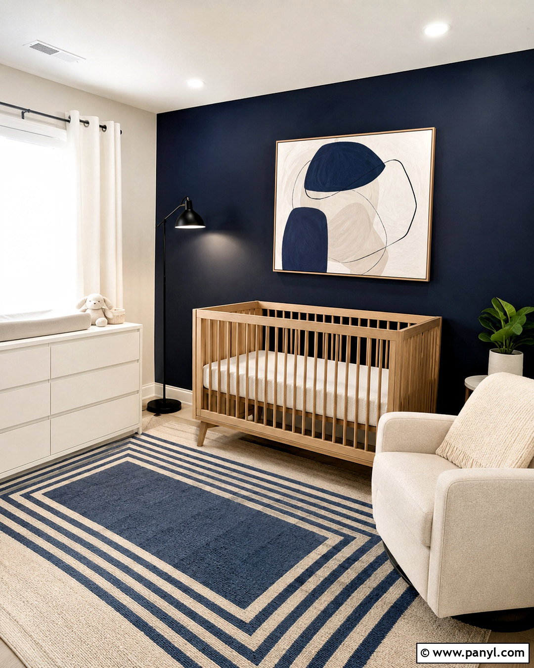 Dark Blue Modern Nursery - 20 dark blue nursery ideas