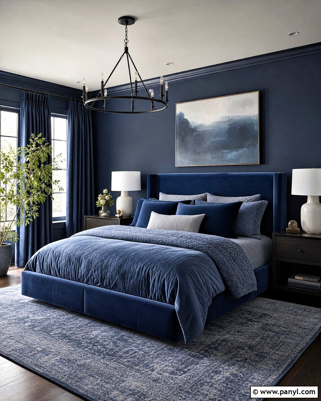 20 Dark Blue Walls Bedroom Ideas for a Calm, Moody Retreat