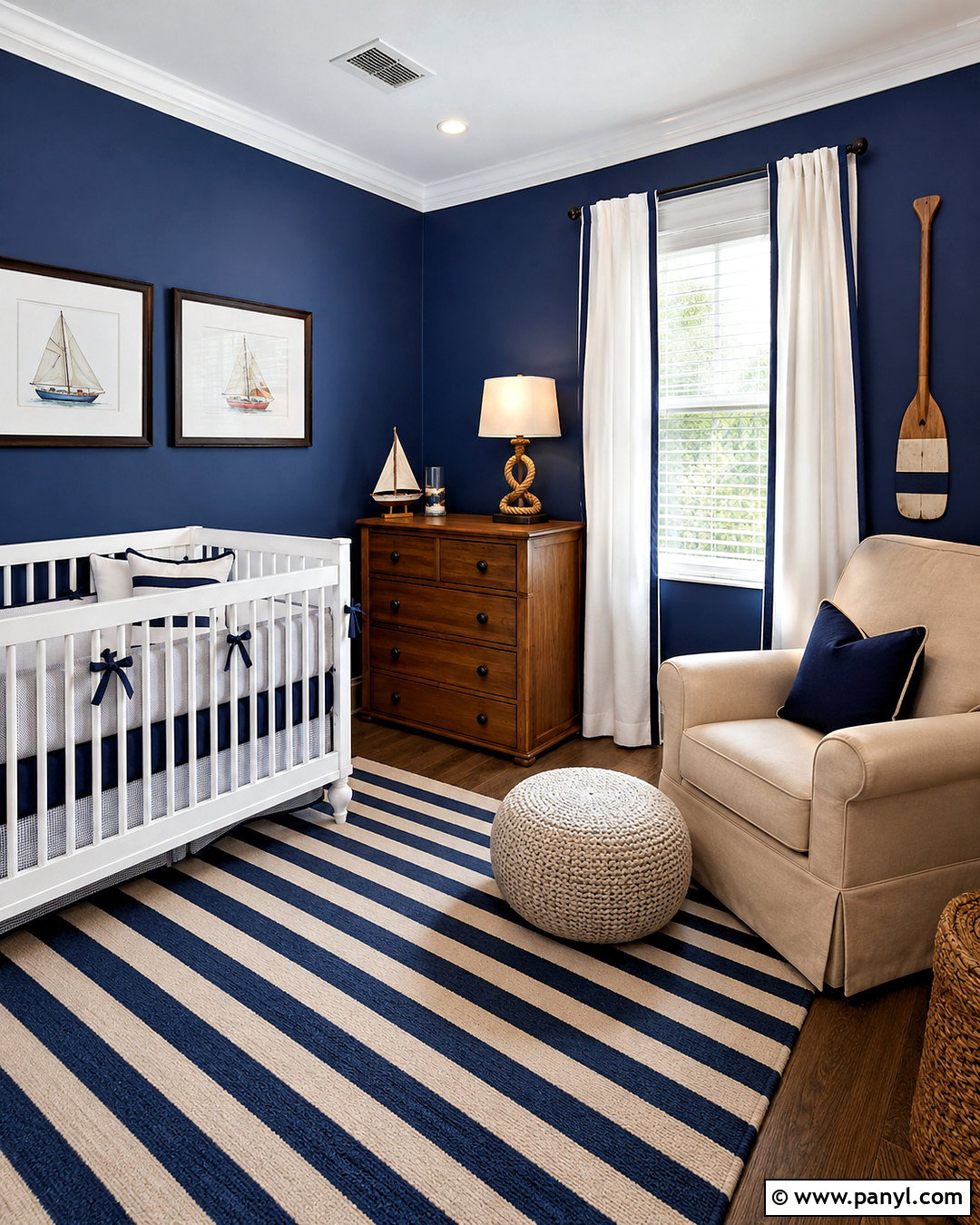 Dark Blue Nautical Nursery - 20 dark blue nursery ideas