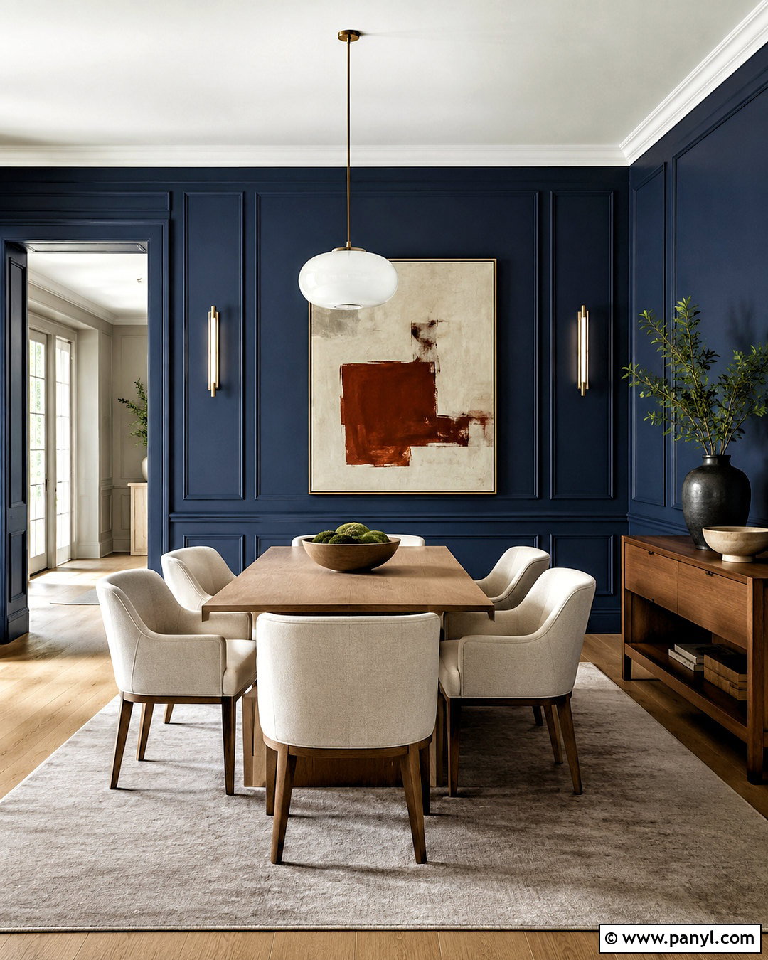 Dark Blue Paneled Dining Room Walls - 20 dark blue dining room walls