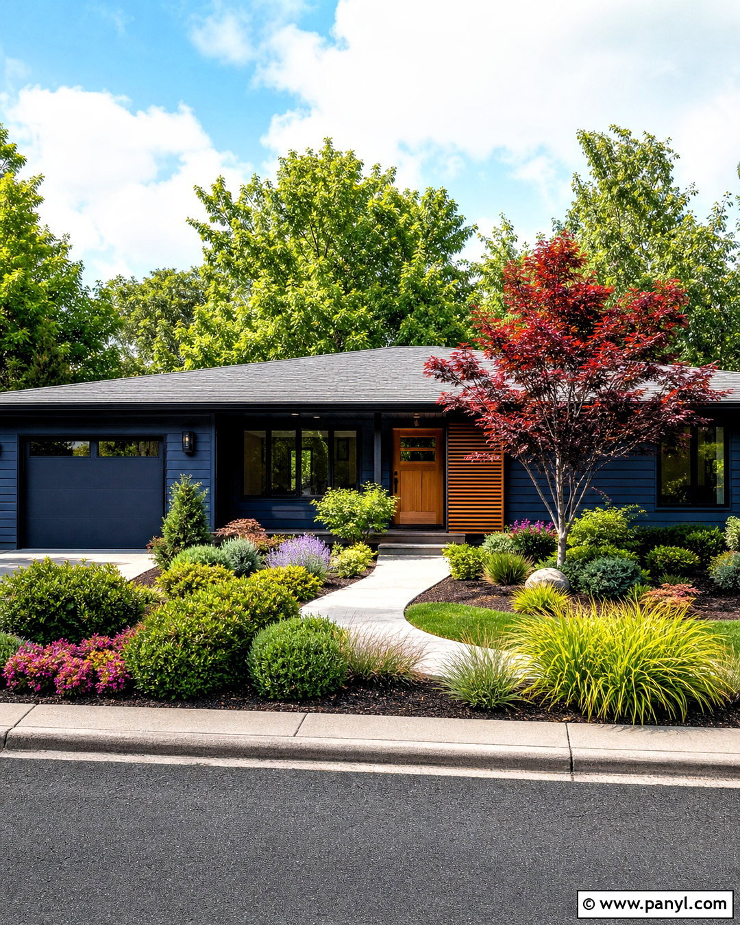 Dark Blue Ranch House Exterior - 20 dark blue home exterior ideas