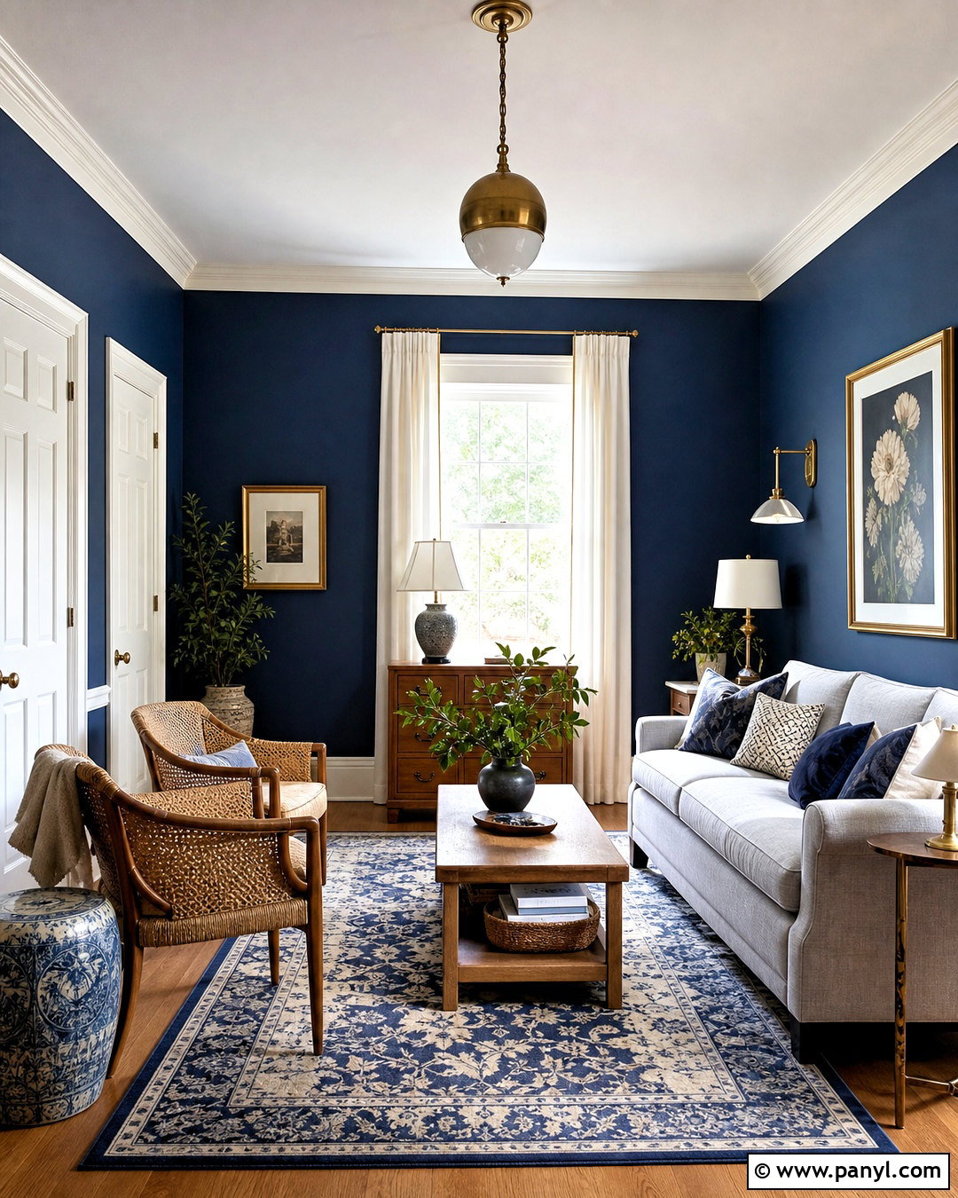Dark Blue Room With White Trim - 20 dark blue room ideas