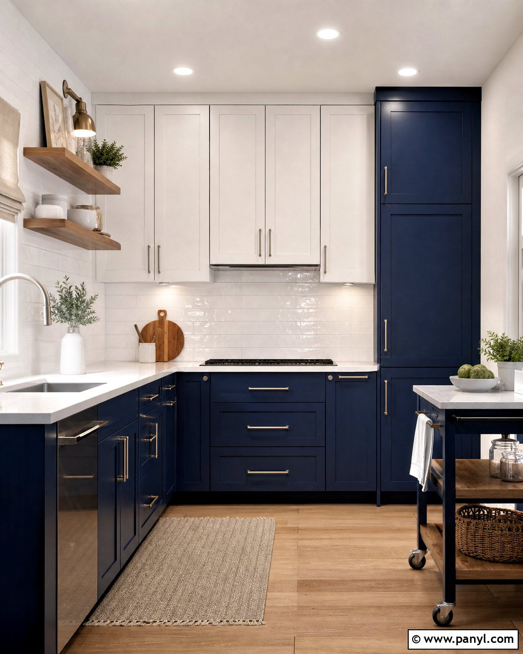 Dark Blue Small Kitchen - 20 dark blue kitchen ideas