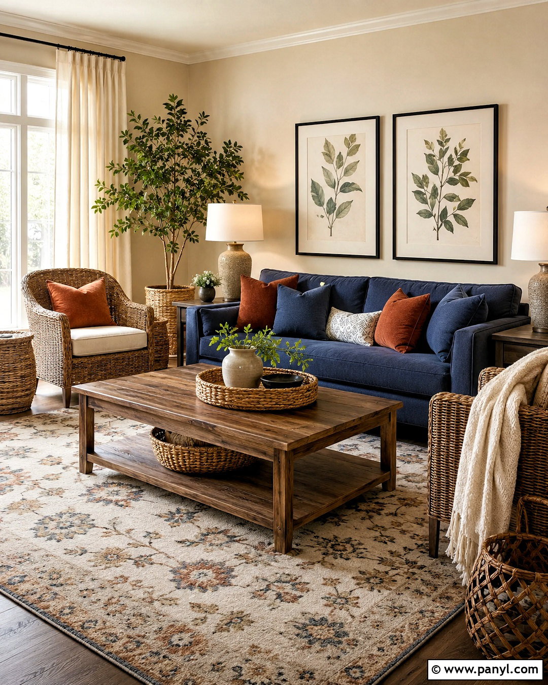 20 Dark Blue Sofa Living Room Ideas for a Polished Space