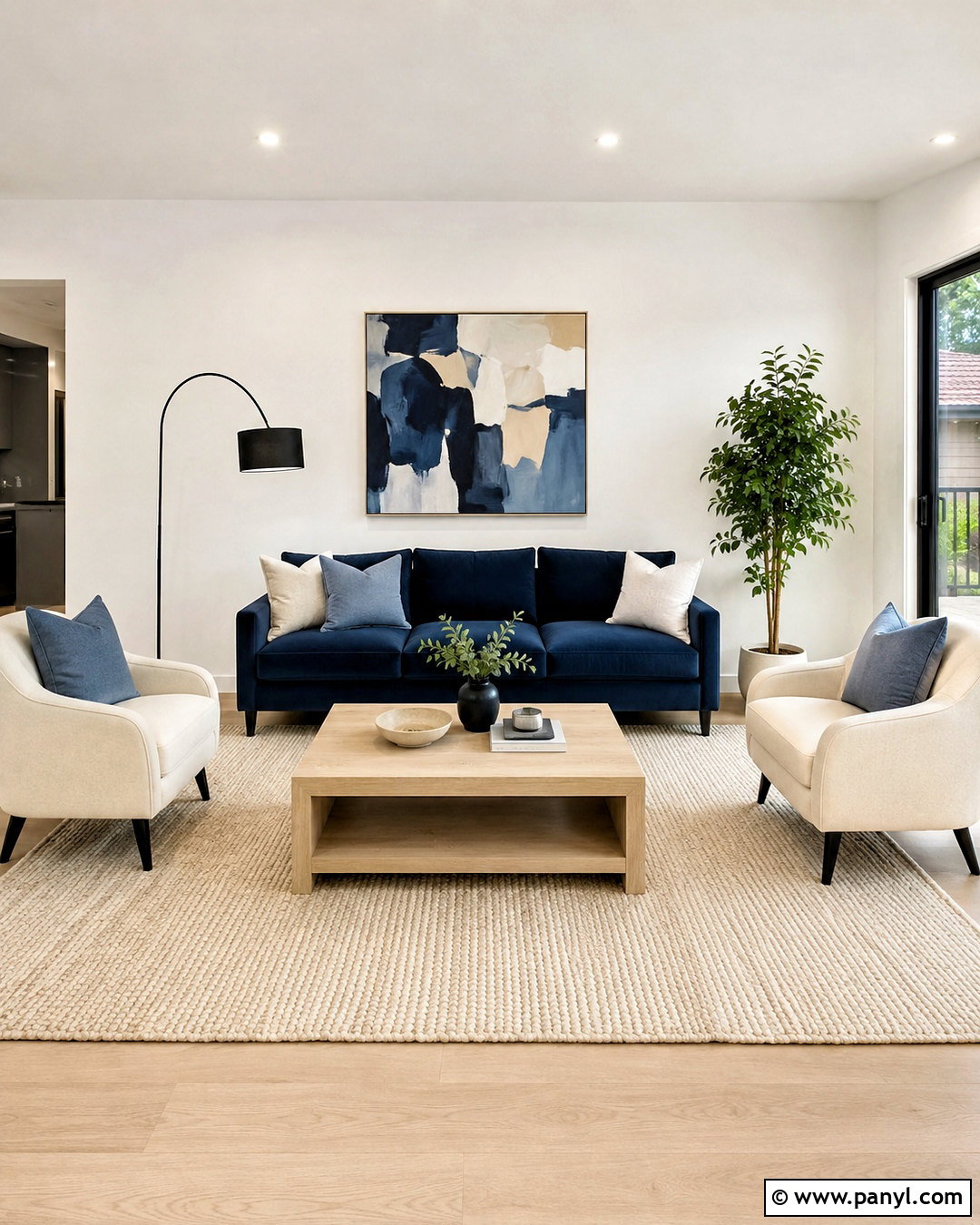 Dark Blue Sofa With White Walls - 20 dark blue sofa living room ideas