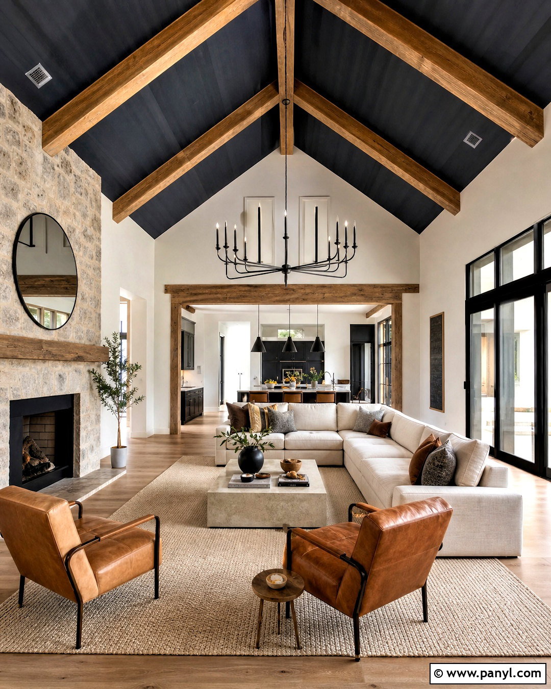 Dark Blue Vaulted Ceiling - 20 dark blue ceiling ideas