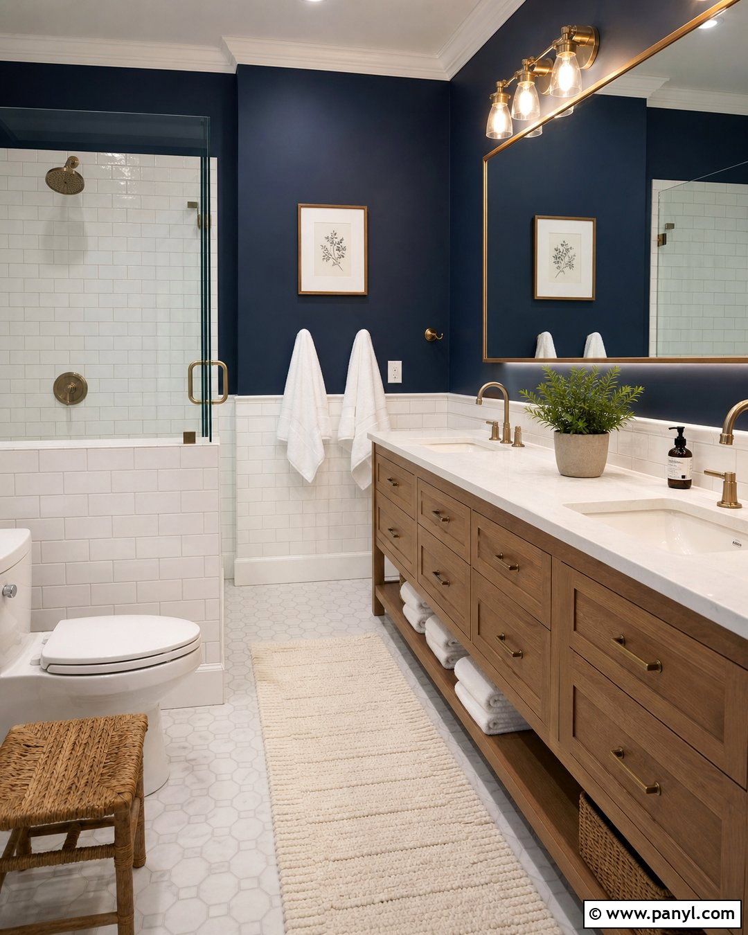 Dark Blue Walls In A Bathroom - 45 dark blue walls