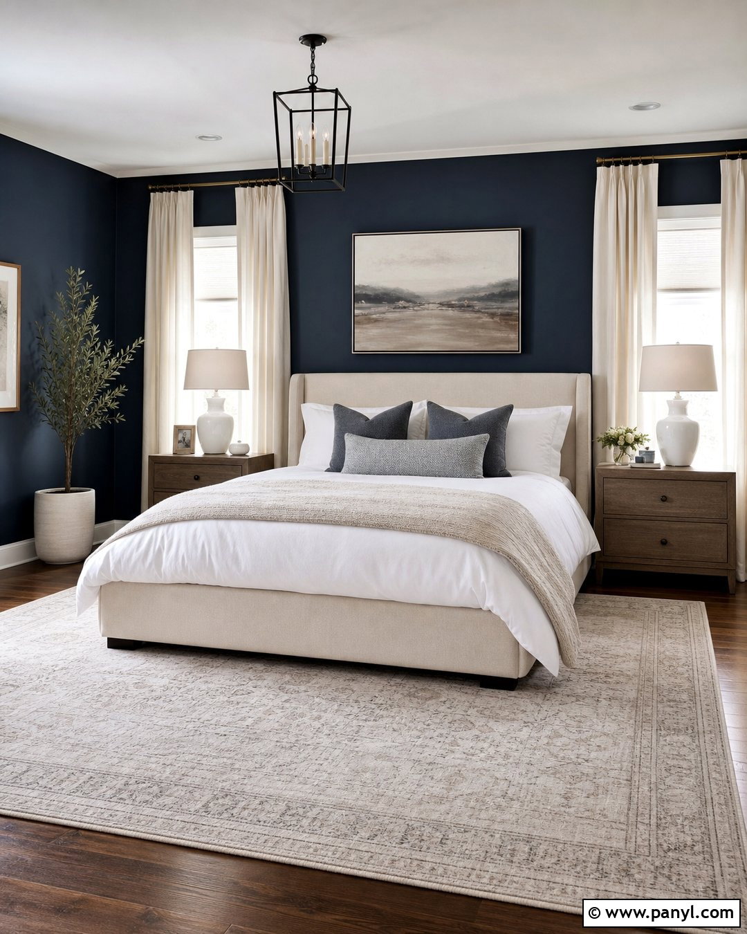 Dark Blue Walls In A Bedroom - 45 dark blue walls