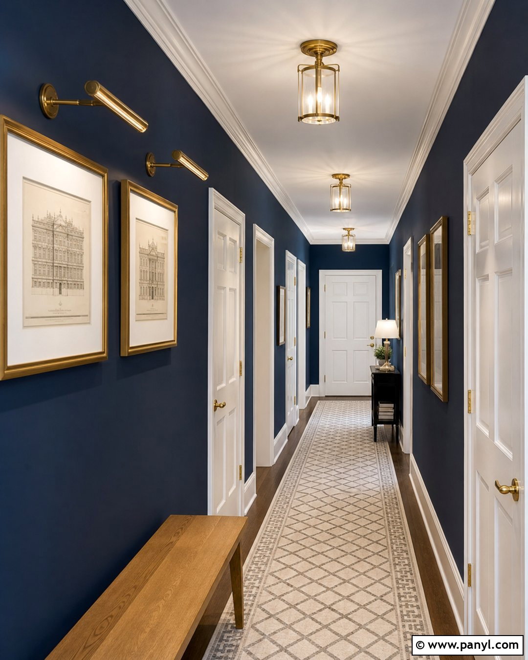 Dark Blue Walls In A Hallway - 45 dark blue walls