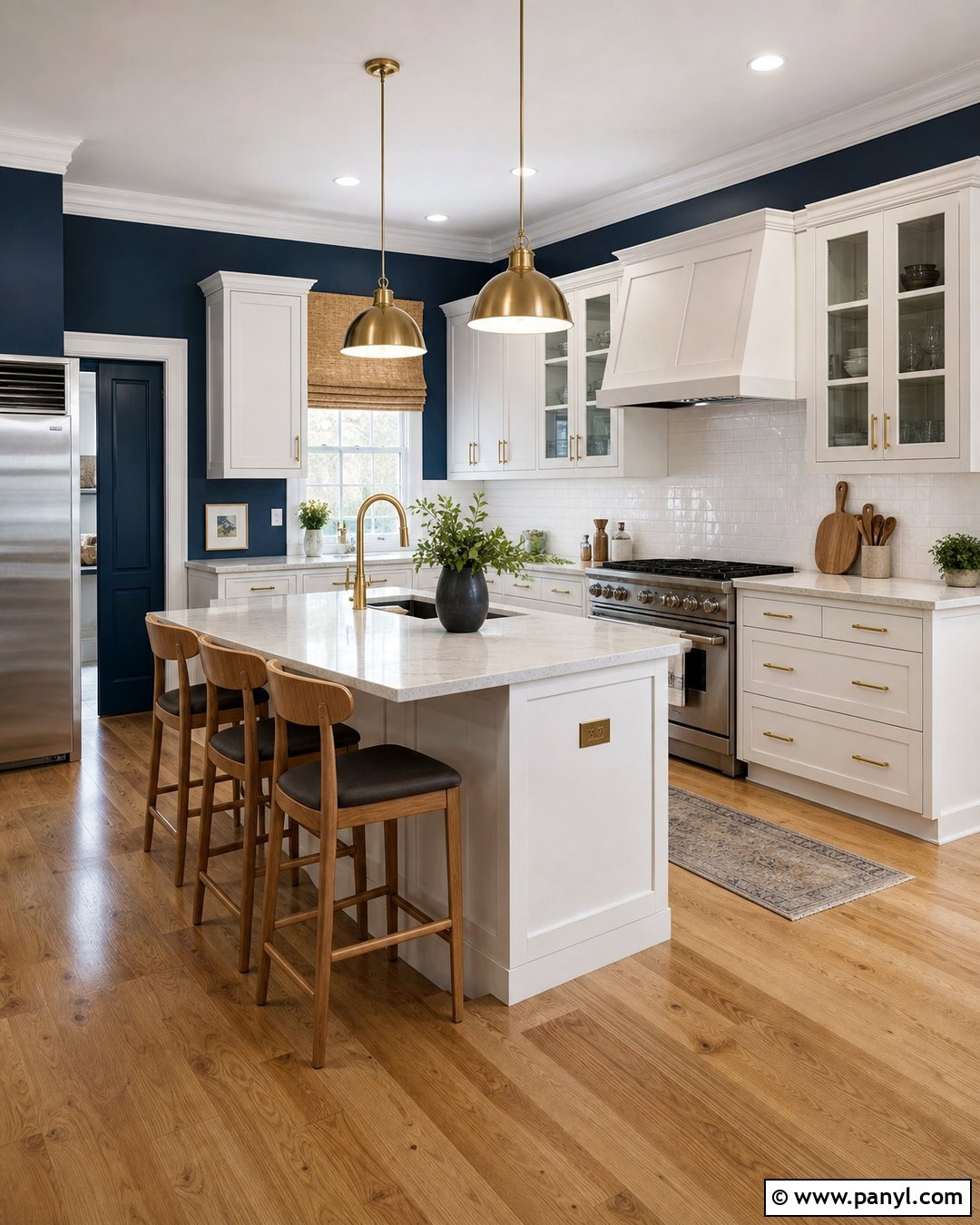 Dark Blue Walls In A Kitchen - 45 dark blue walls