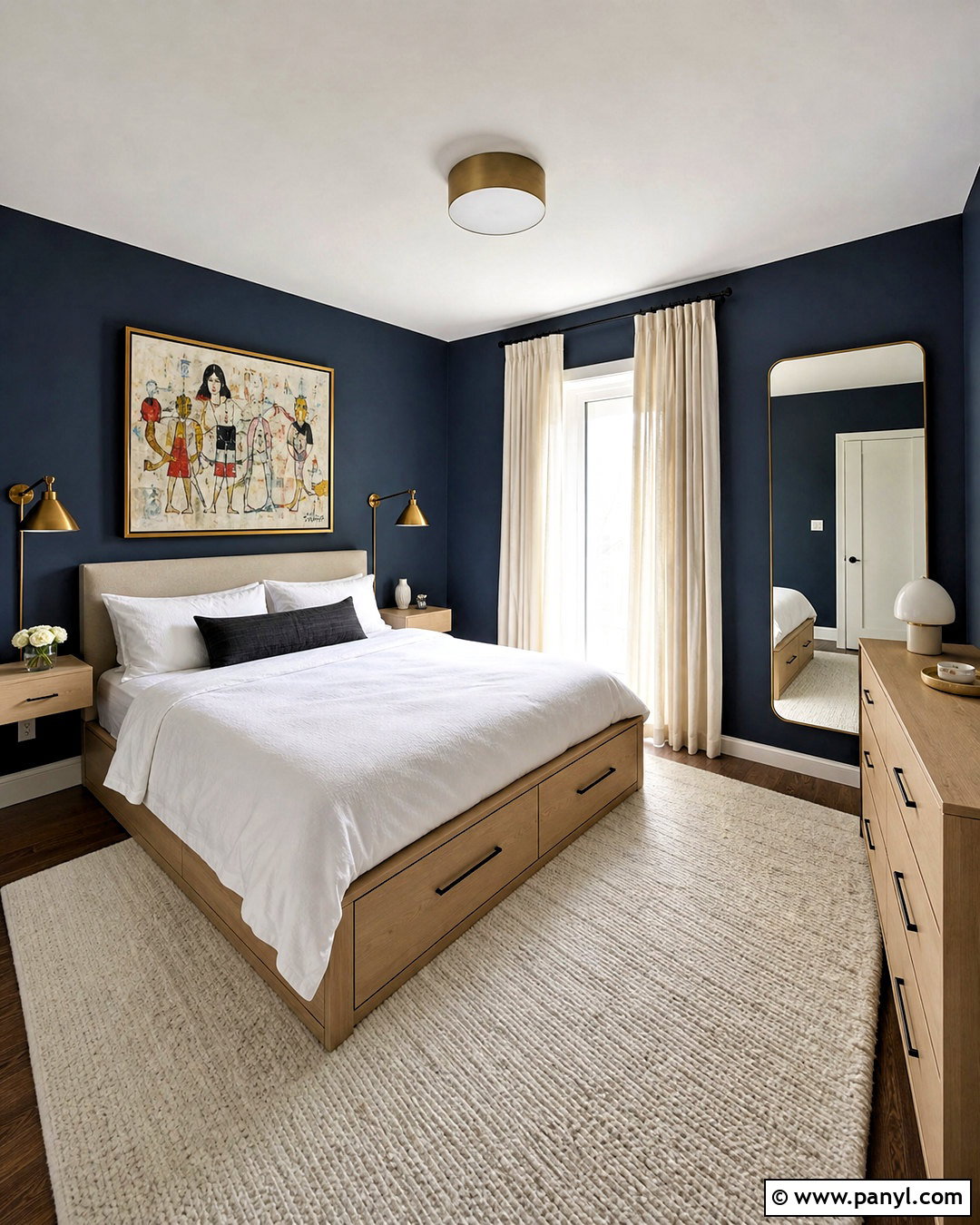 Dark Blue Walls In A Small Bedroom - 20 dark blue walls bedroom ideas