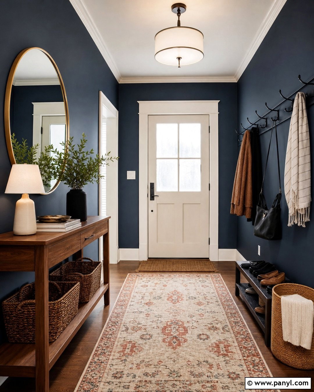 Dark Blue Walls In An Entryway - 45 dark blue walls