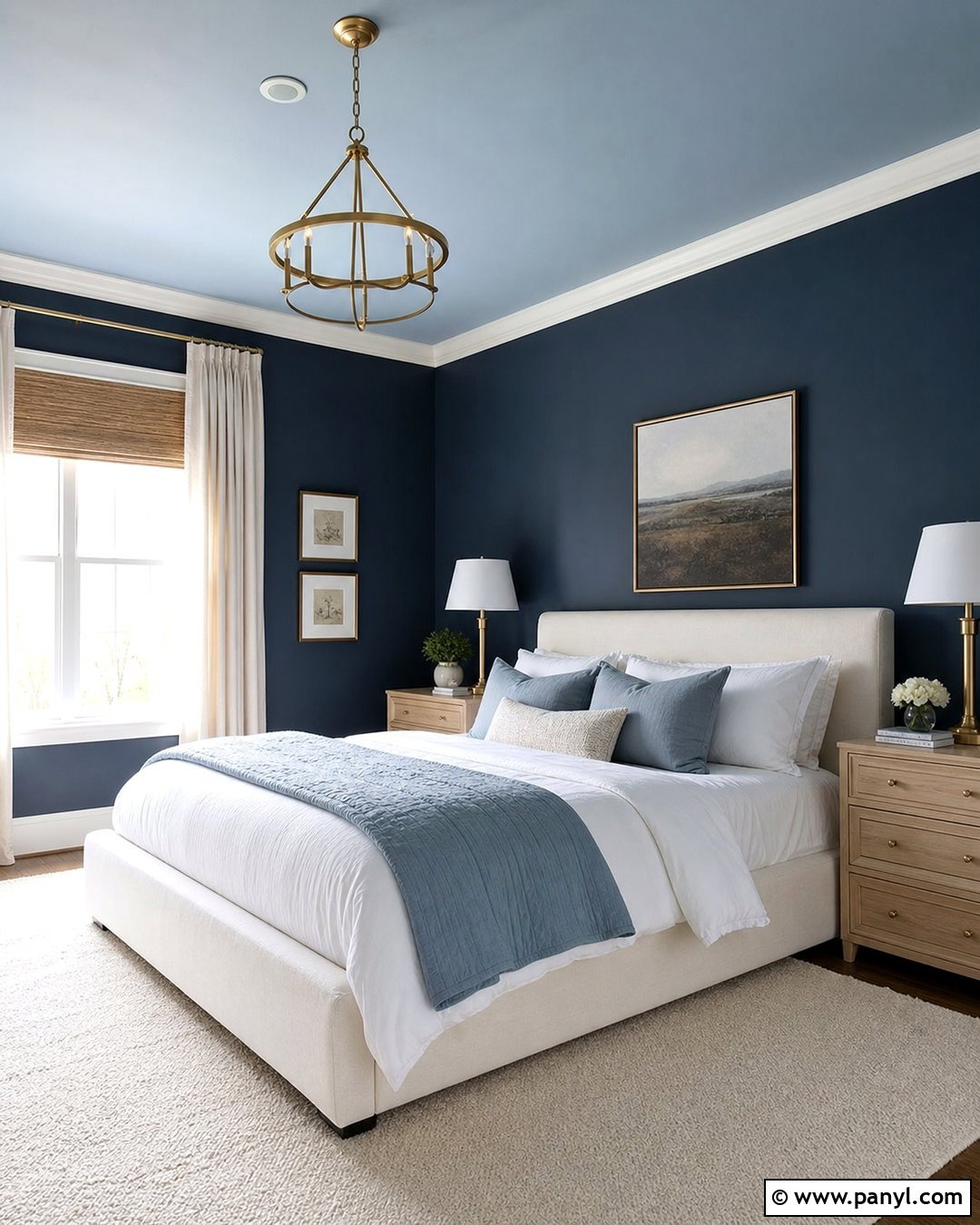 Dark Blue Walls With A Lighter Blue Ceiling - 45 dark blue walls
