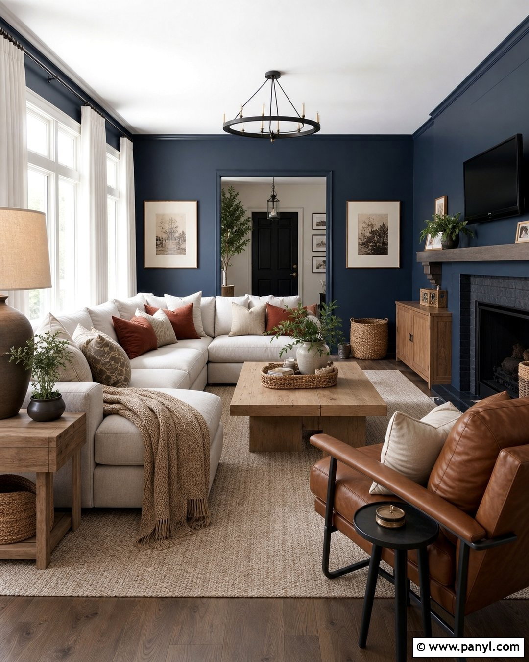 Dark Blue Walls With A White Ceiling - 45 dark blue walls