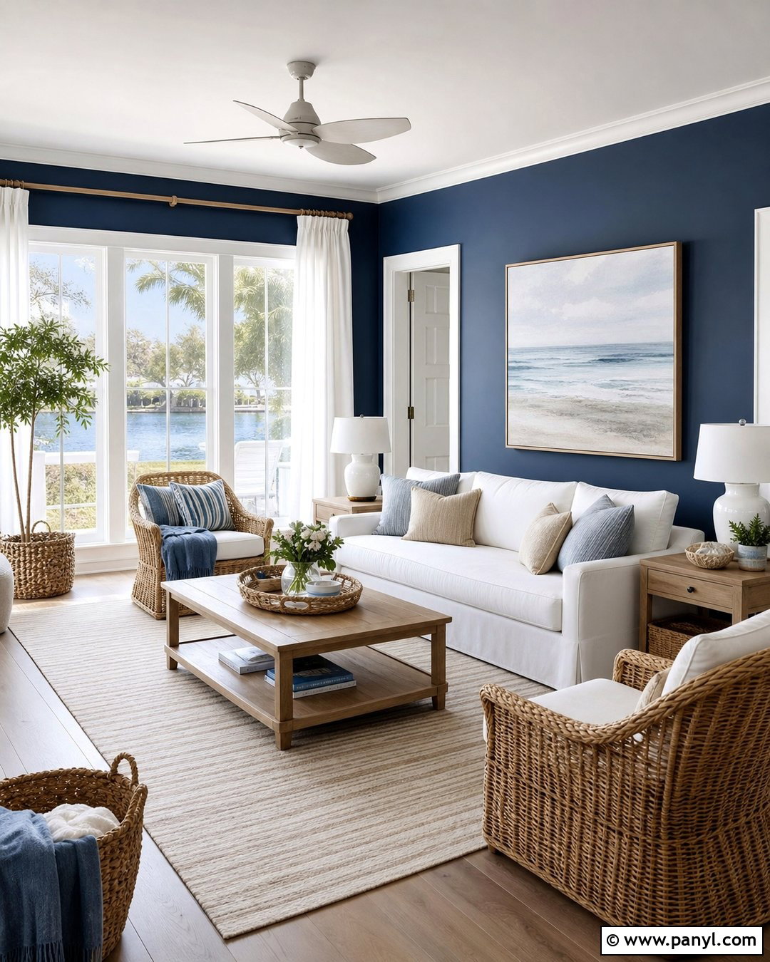 Dark Blue Walls With Coastal Decor - 45 dark blue walls