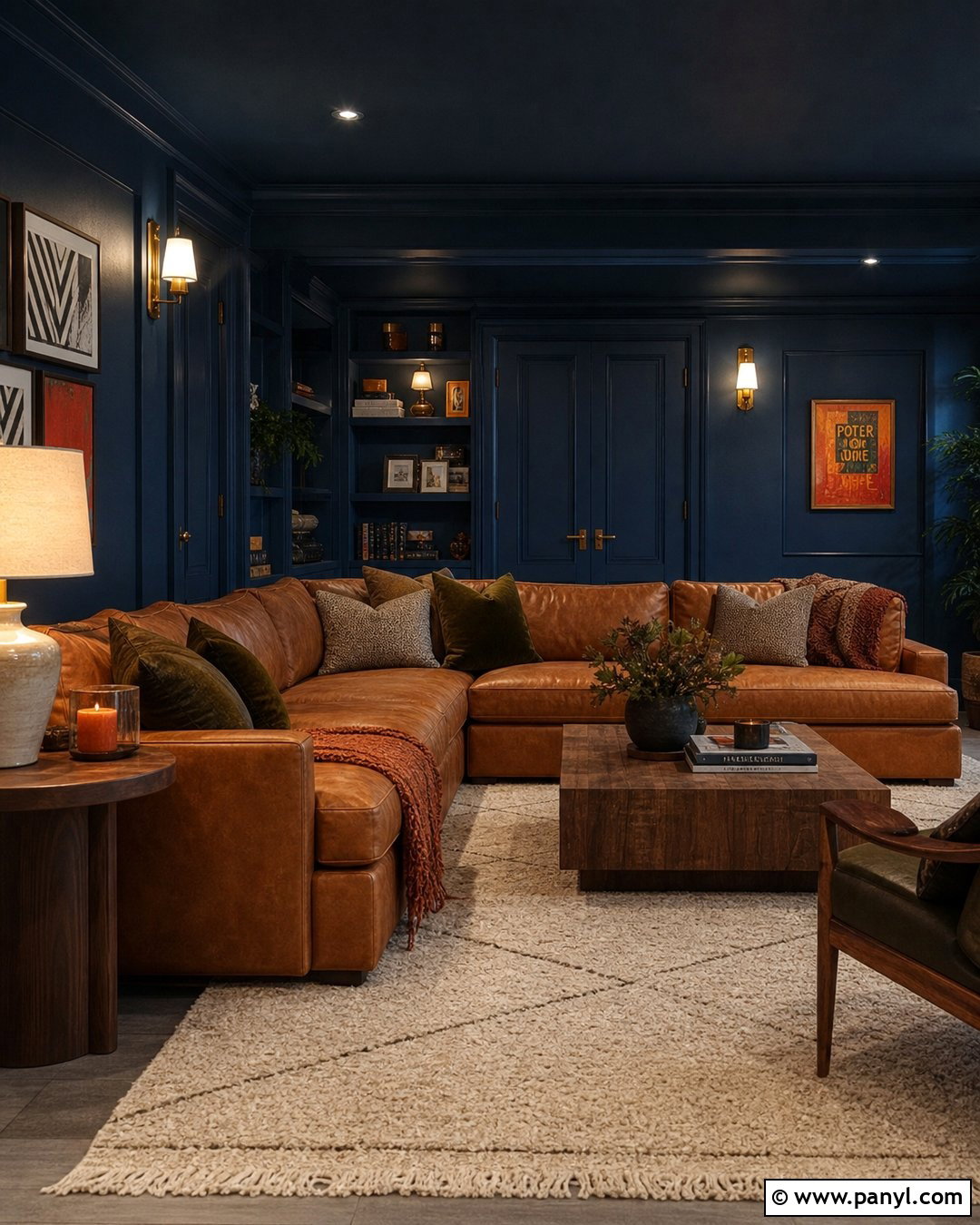 Dark Blue Walls With Color Drenching - 45 dark blue walls