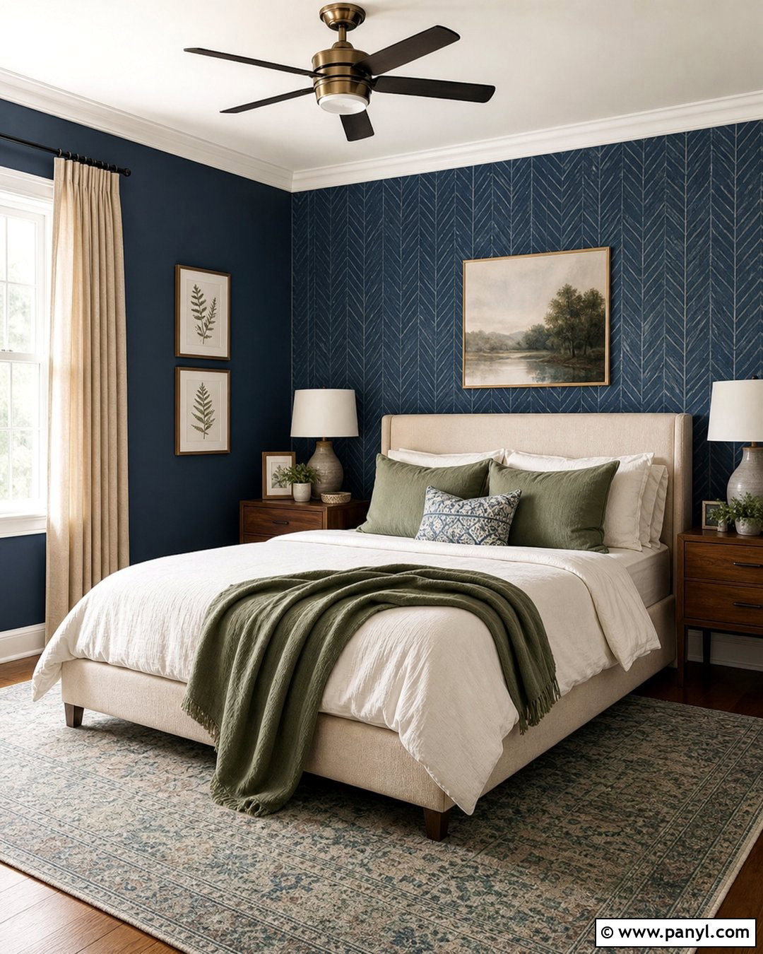 Dark Blue Walls With Wallpaper - 45 dark blue walls