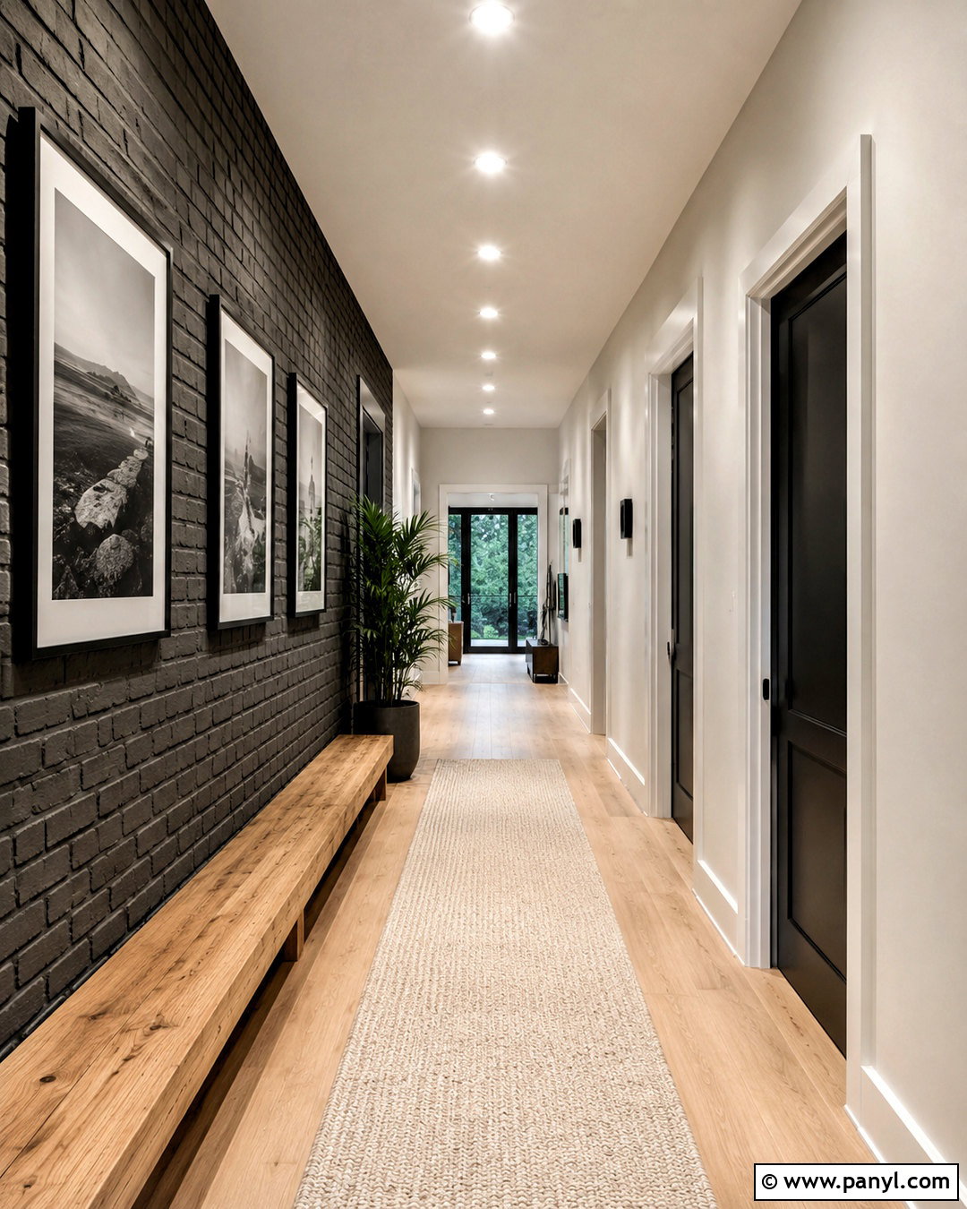 Dark Brick Hallway Wall - 20 dark brick wall ideas