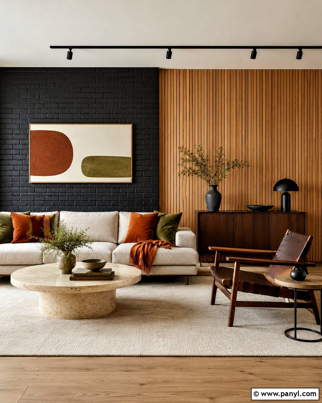 20 Dark Brick Wall Ideas for Warm, Character-Filled Rooms