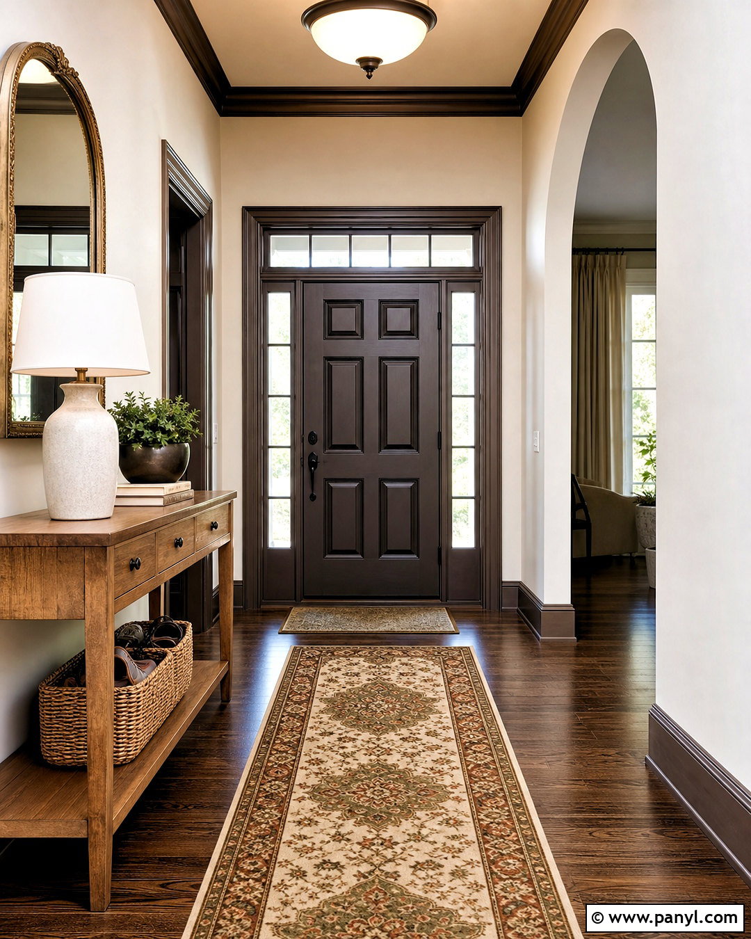 Dark Bronze Trim With Ivory Walls - 20 painted trim darker than walls