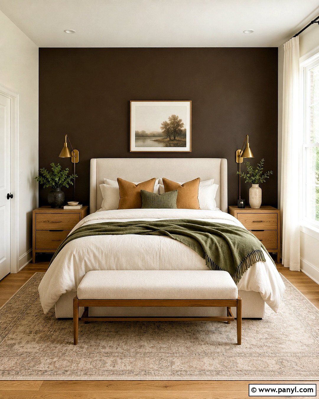 Dark Brown Accent Wall Bedroom - 40 Dark Brown Walls
