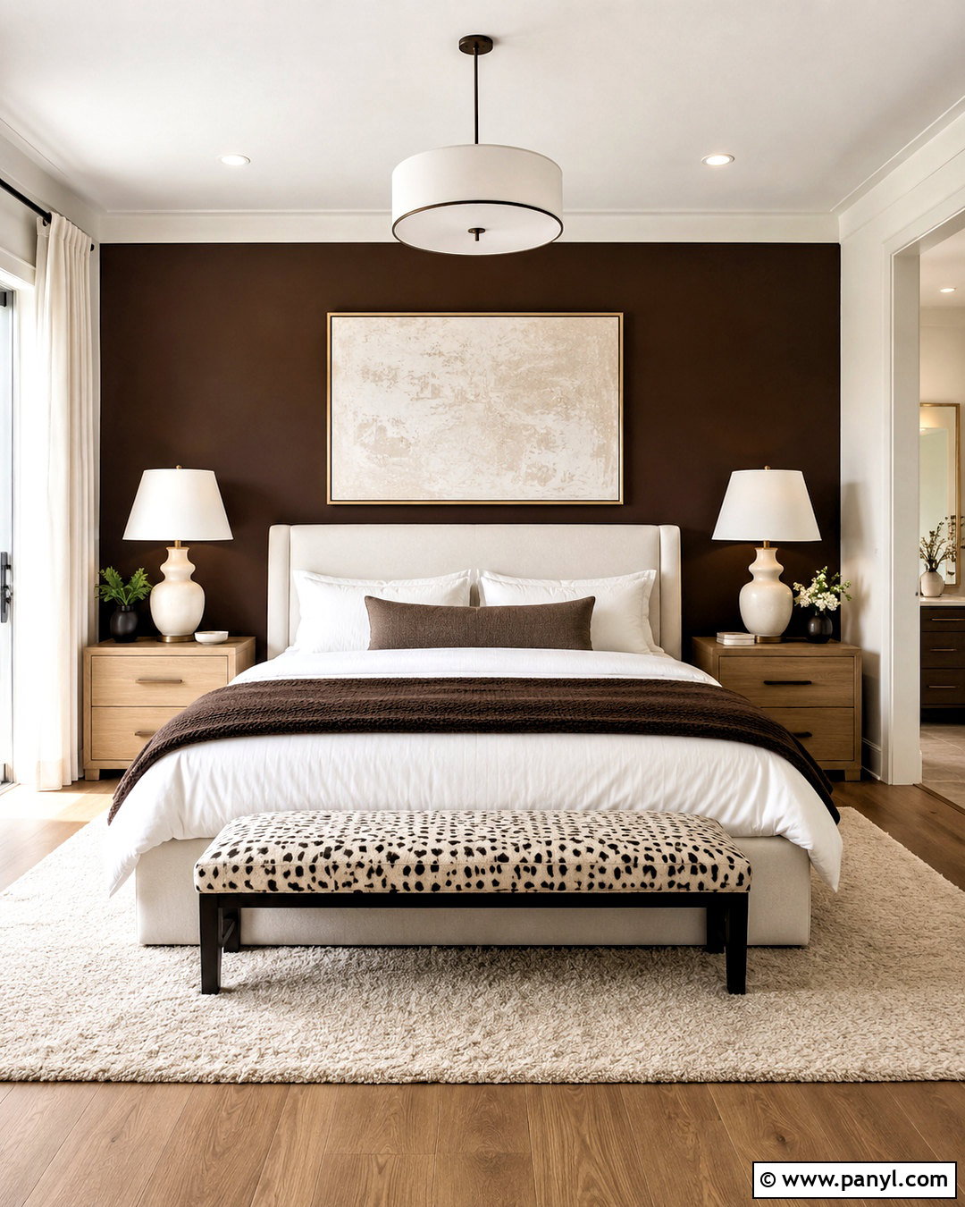 Dark Brown And White Bedroom - 20 brown and white room ideas
