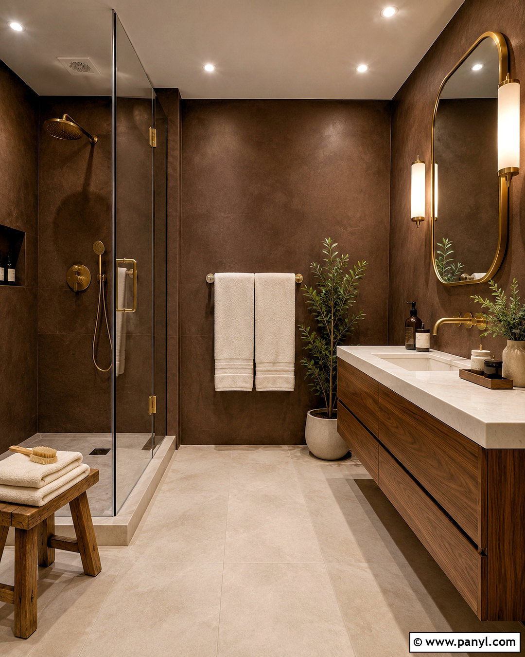 Dark Brown Bathroom - 20 dark brown room aesthetic ideas