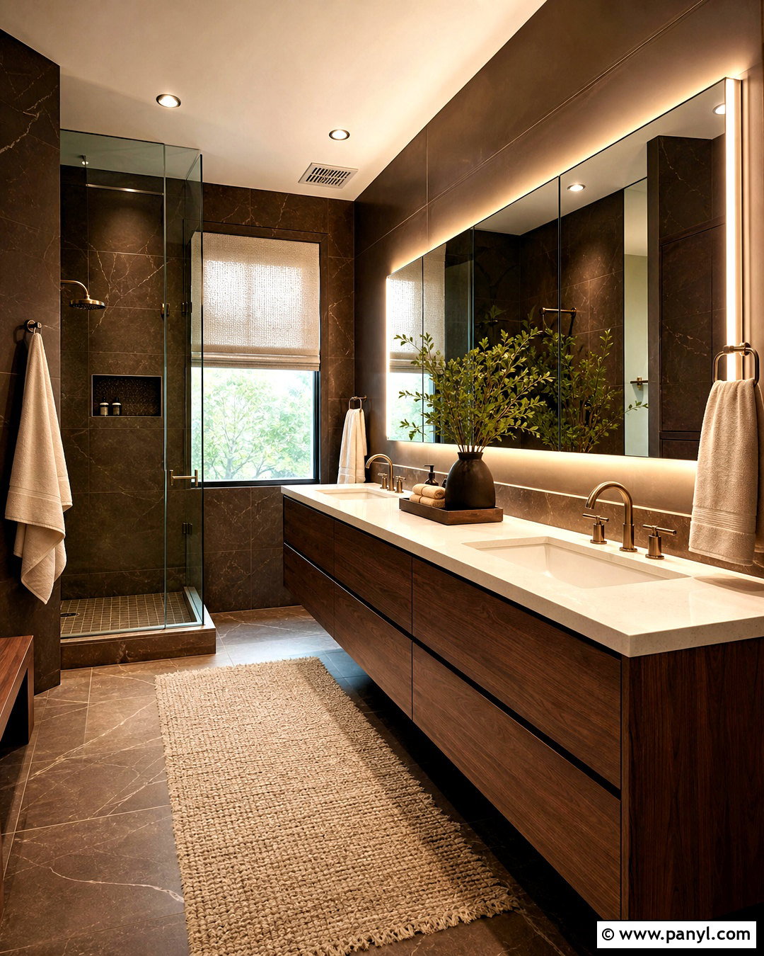 Dark Brown Bathroom With Walnut - 20 dark bathroom ideas modern ideas
