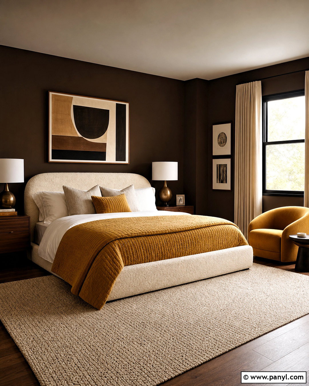 Dark Brown Bedroom Walls With Mustard Yellow - 20 dark brown bedroom walls