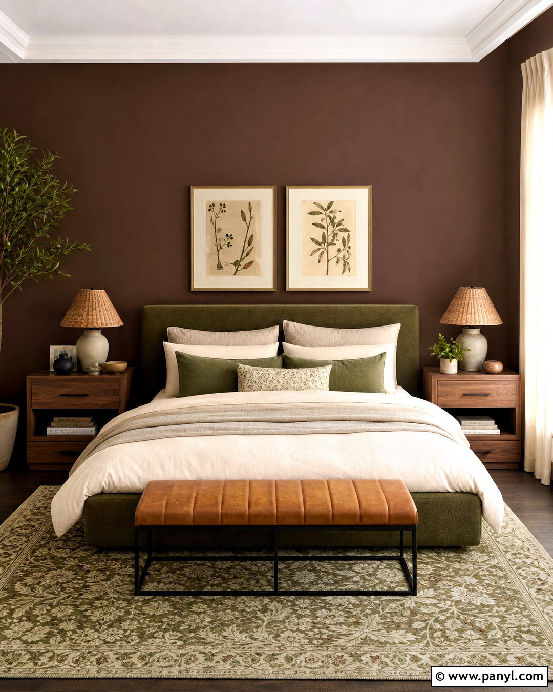 Dark Brown Bedroom Walls With Olive Green - 20 dark brown bedroom walls
