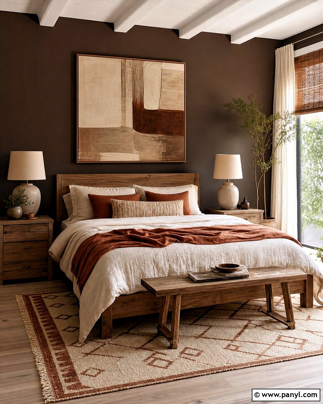 Dark Brown Bedroom Walls With Terracotta - 20 dark brown bedroom walls