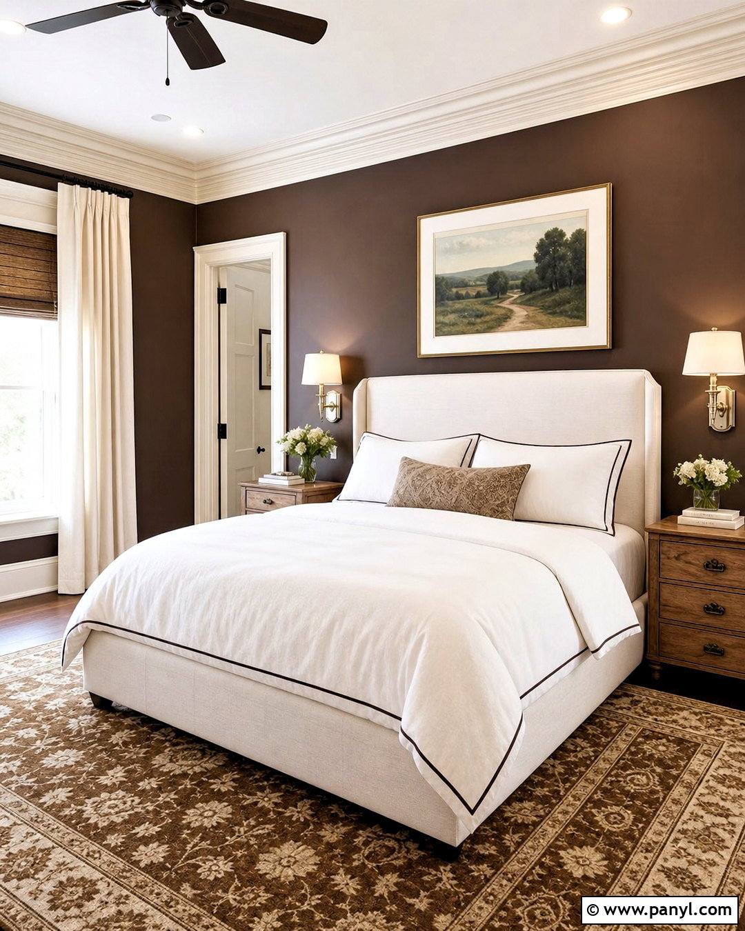 Dark Brown Bedroom Walls With White Trim - 20 dark brown bedroom walls