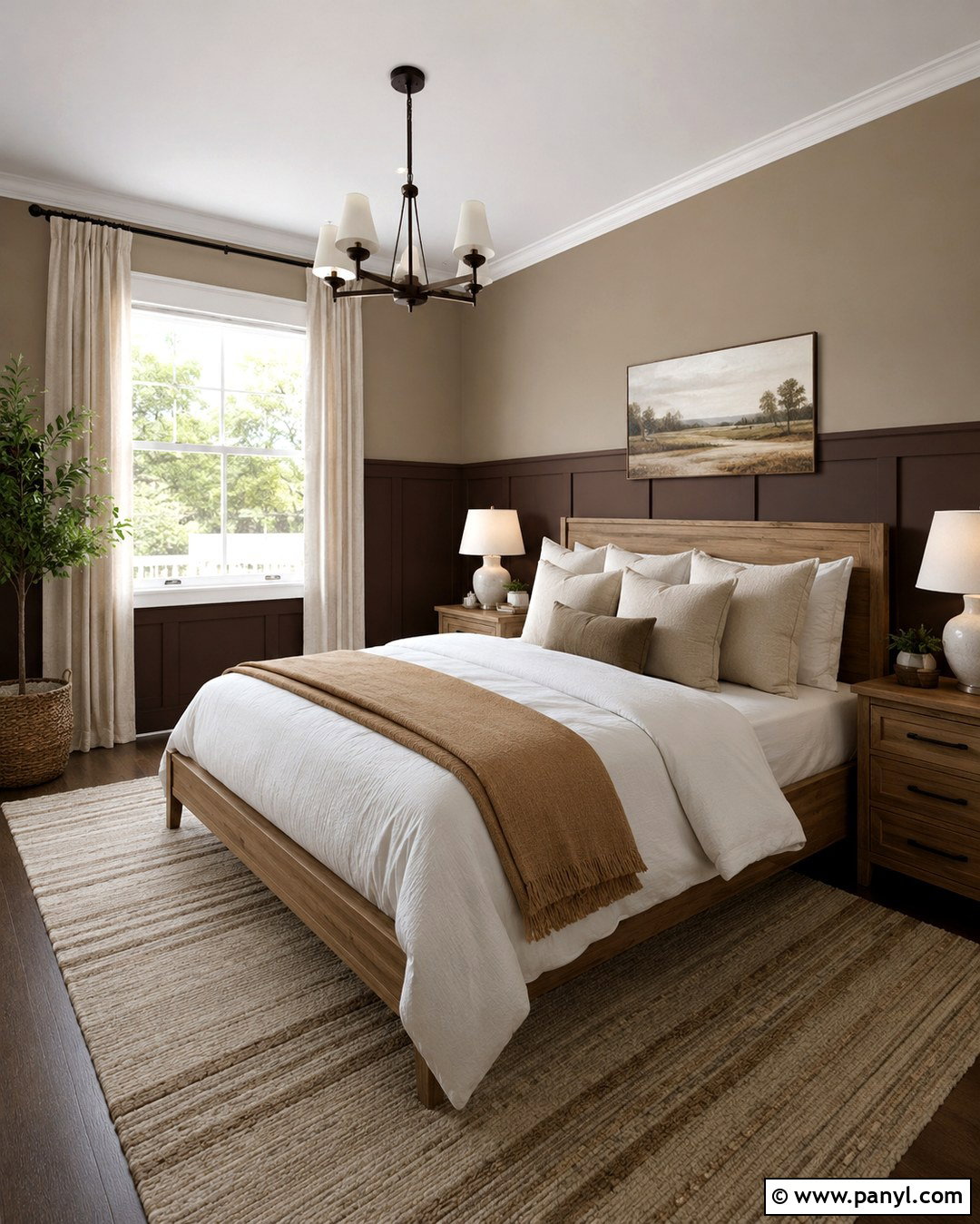 Dark Brown Board and Batten Walls - 20 Two Tone Brown Walls