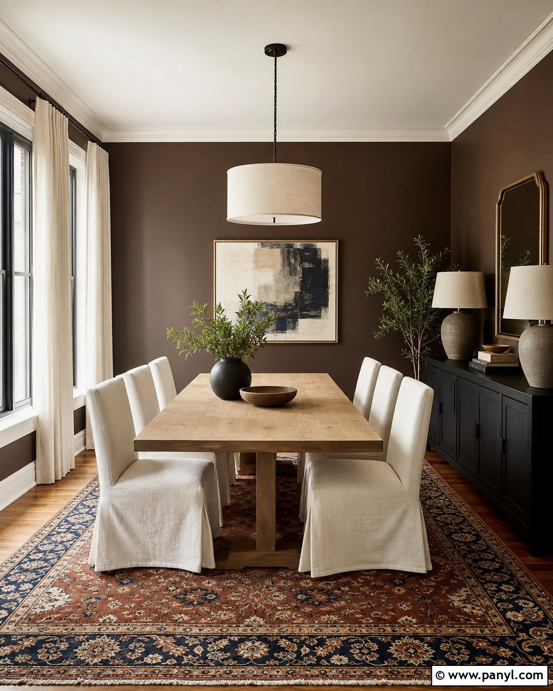 Dark Brown Dining Room Walls - 35 Brown Wall Color Ideas