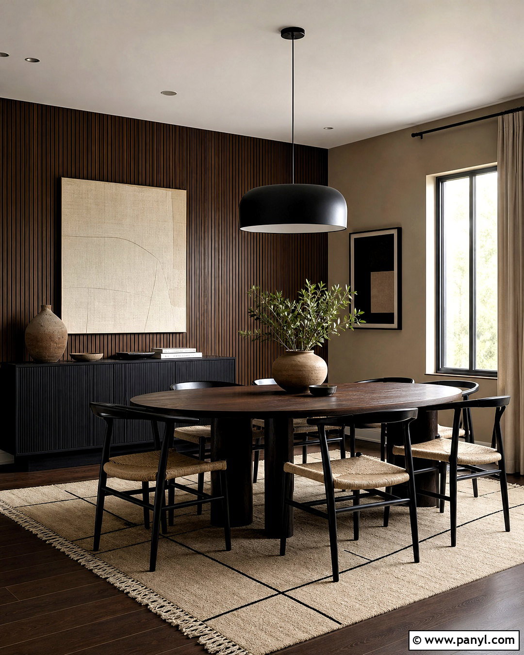Dark Brown Dining Room With Black Accents - 20 dark brown interior ideas